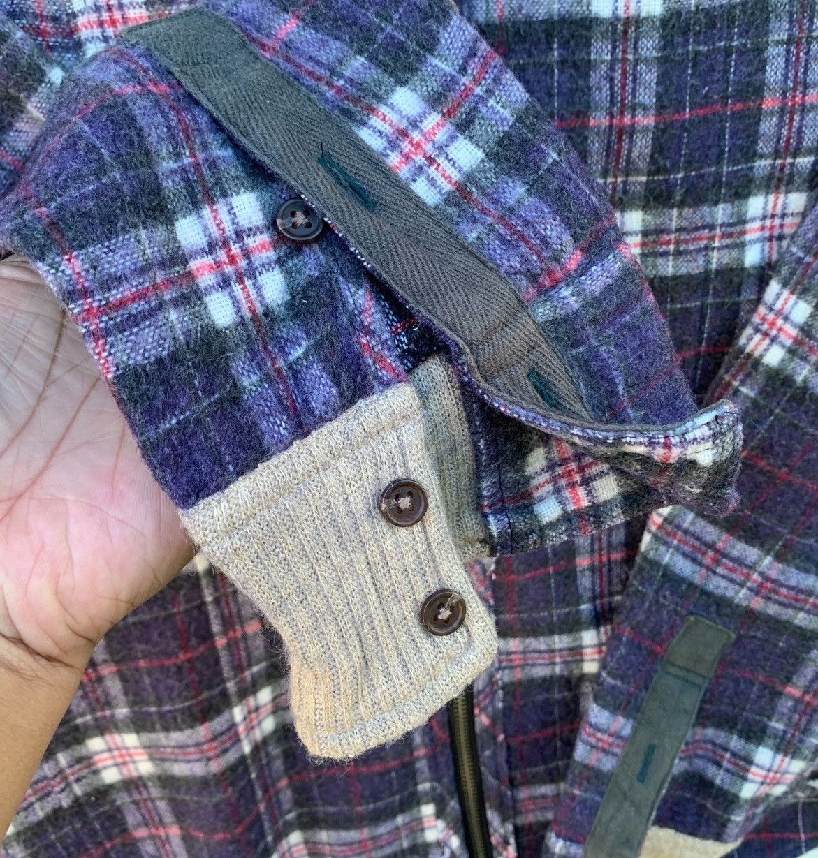 Japanese Brand PPFM PLAID WOOL FULL ZIPPER JACKET Size M / US 6-8 / IT 42-44 - 9 Thumbnail