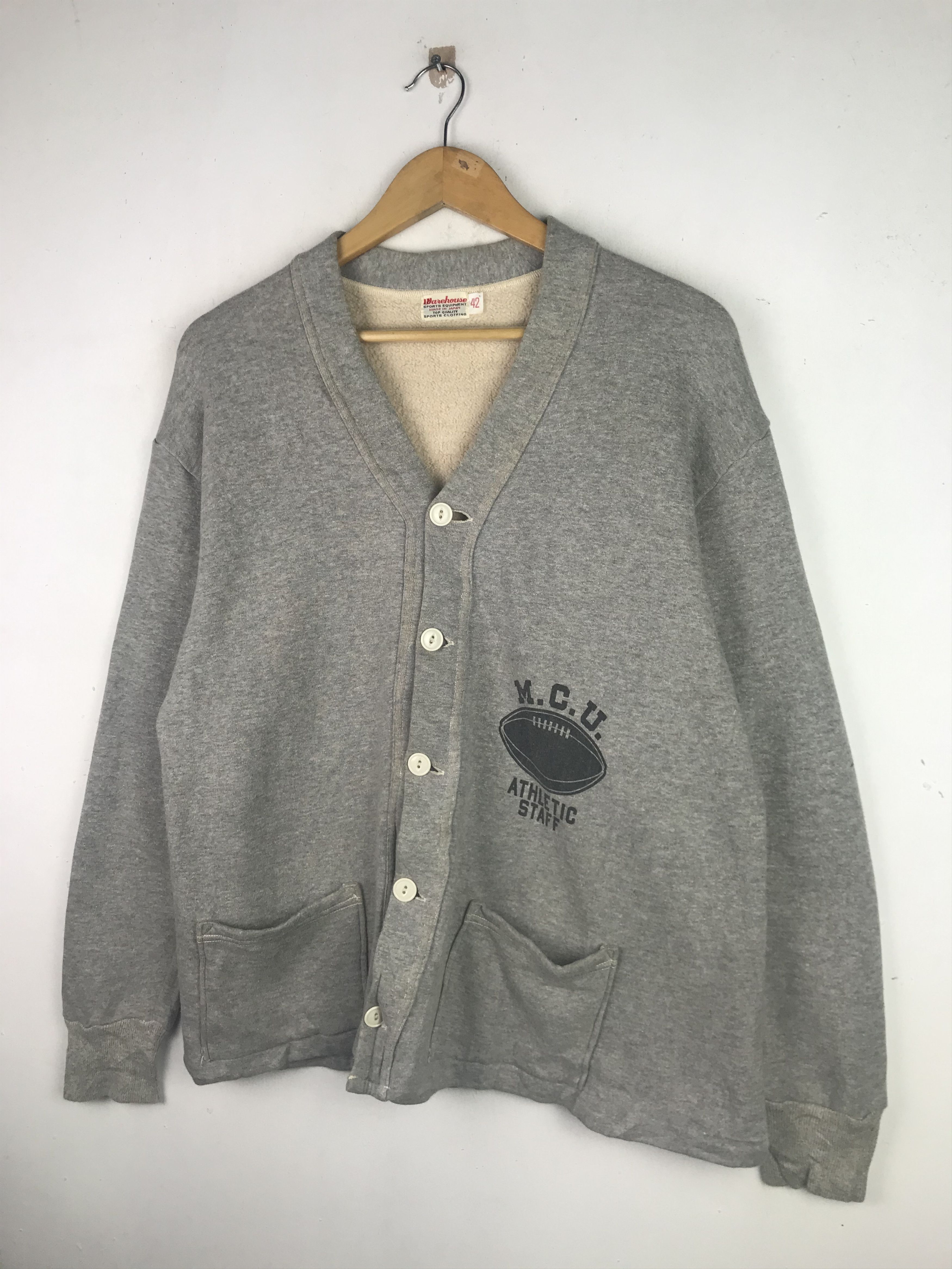 Warehouse Vintage 90's Warehouse Sweatshirt Cardigan Size US L / EU 52-54 / 3 - 6 Thumbnail