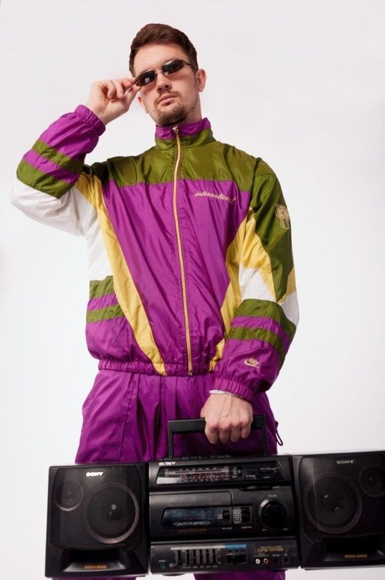 Nike Nike tracksuit, neon purple, vintage track suit, jacket L Size US L / EU 52-54 / 3 - 6 Thumbnail
