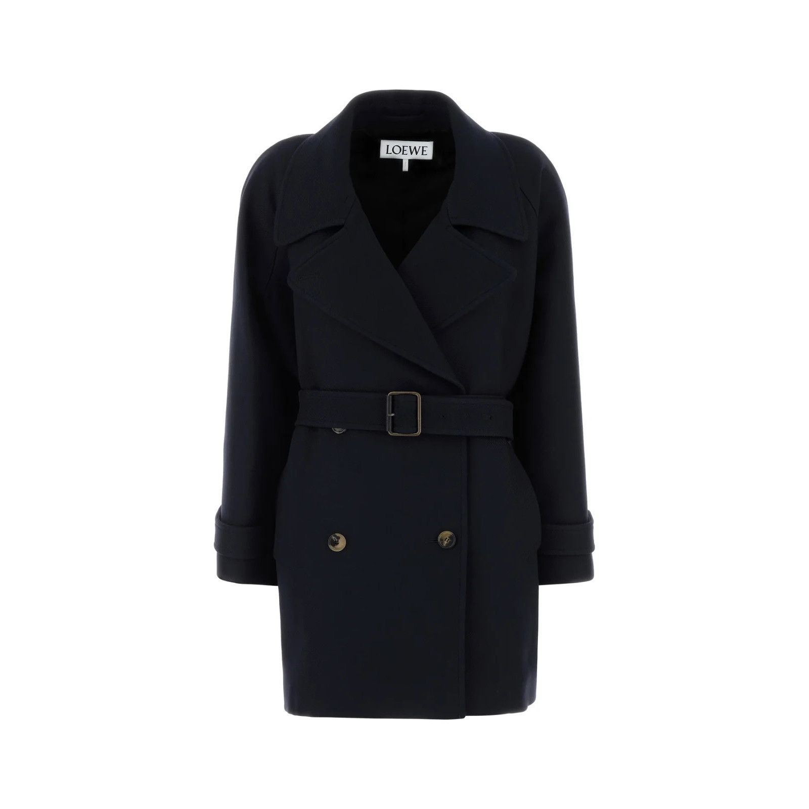 LOEWE Navy Blue Wool Blend Coat New & Authentic (Women's siz