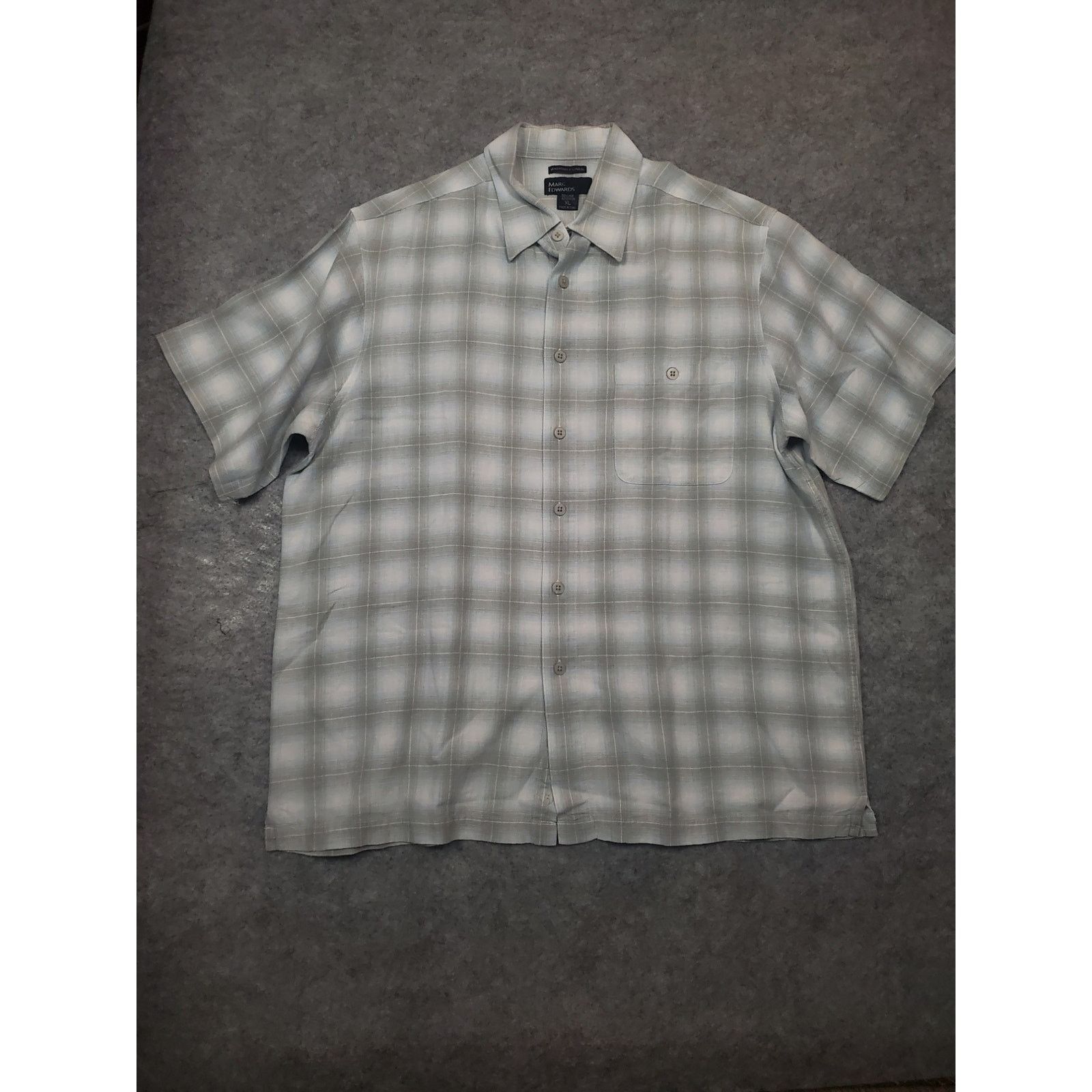 Other Men's Marc Edwards Green And White Linen Button Up Shirt XL Size US XL / EU 56 / 4 - 1 Thumbnail
