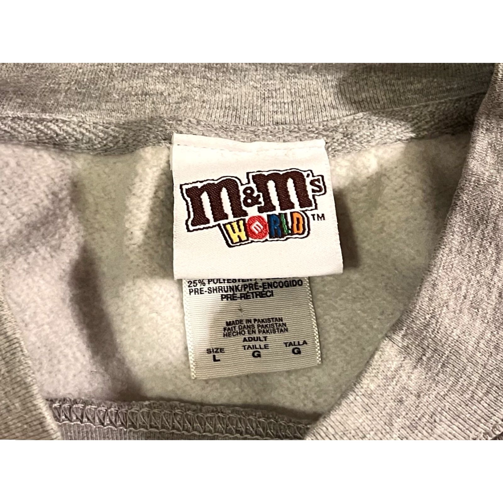 Vintage VINTAGE M&M's World New York Sweater Men’s Large Gray Sweatshirt Crew neck Graphic Print City Retro Mens L Gray Size US L / EU 52-54 / 3 - 4 Thumbnail