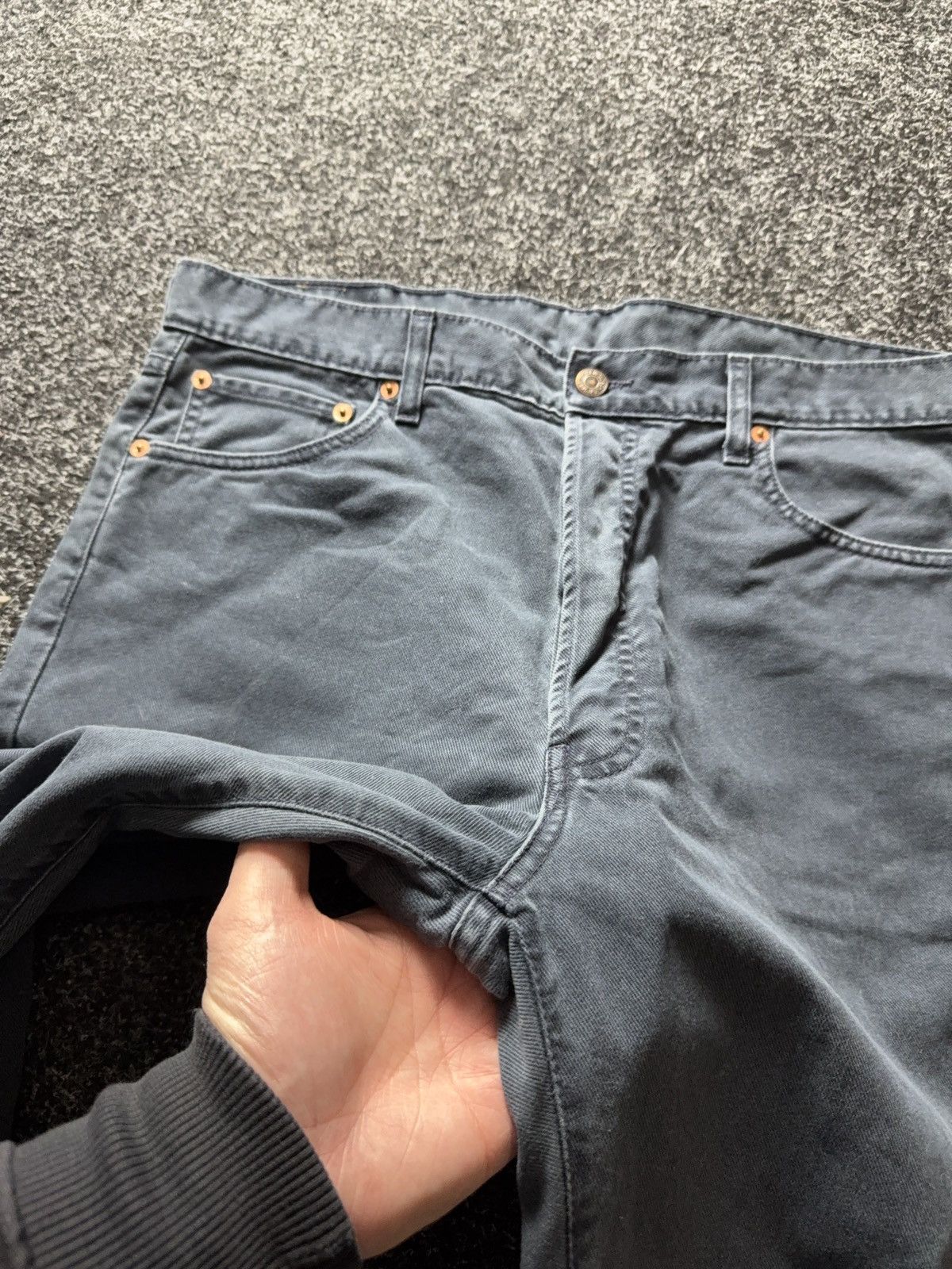Levi's Vintage Clothing Vintage 90s USA Retro Levi’s 551 Jeans Faded Grey / Blue Size US 35 - 9 Thumbnail