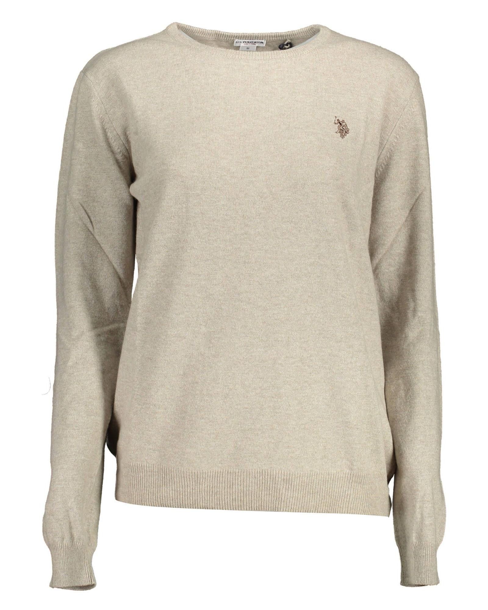 image of U S Polo Assn Embroidered Beige Wool Shirt, Women's (Size XL)