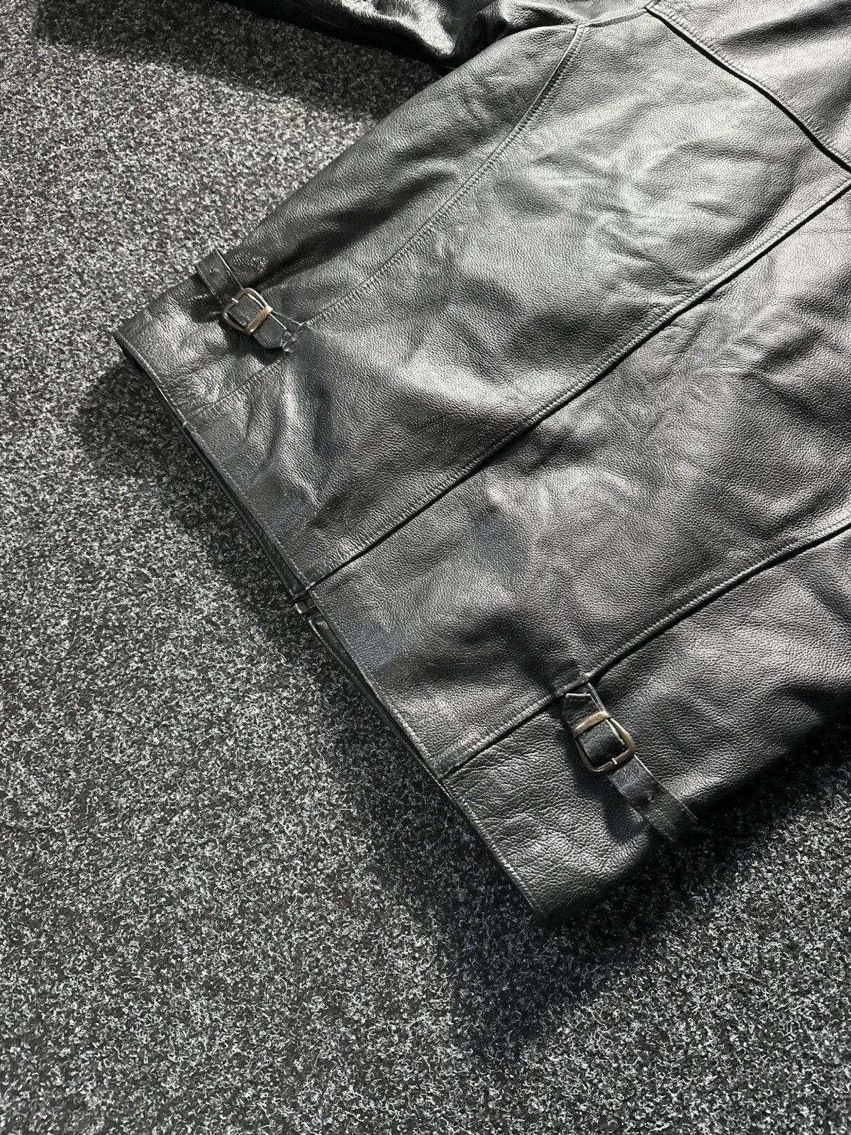 Harley Davidson × Leather 🚨Vintage 90s Leather Biker Jacket-West Style Maison Margiela Size US M / EU 48-50 / 2 - 13 Thumbnail