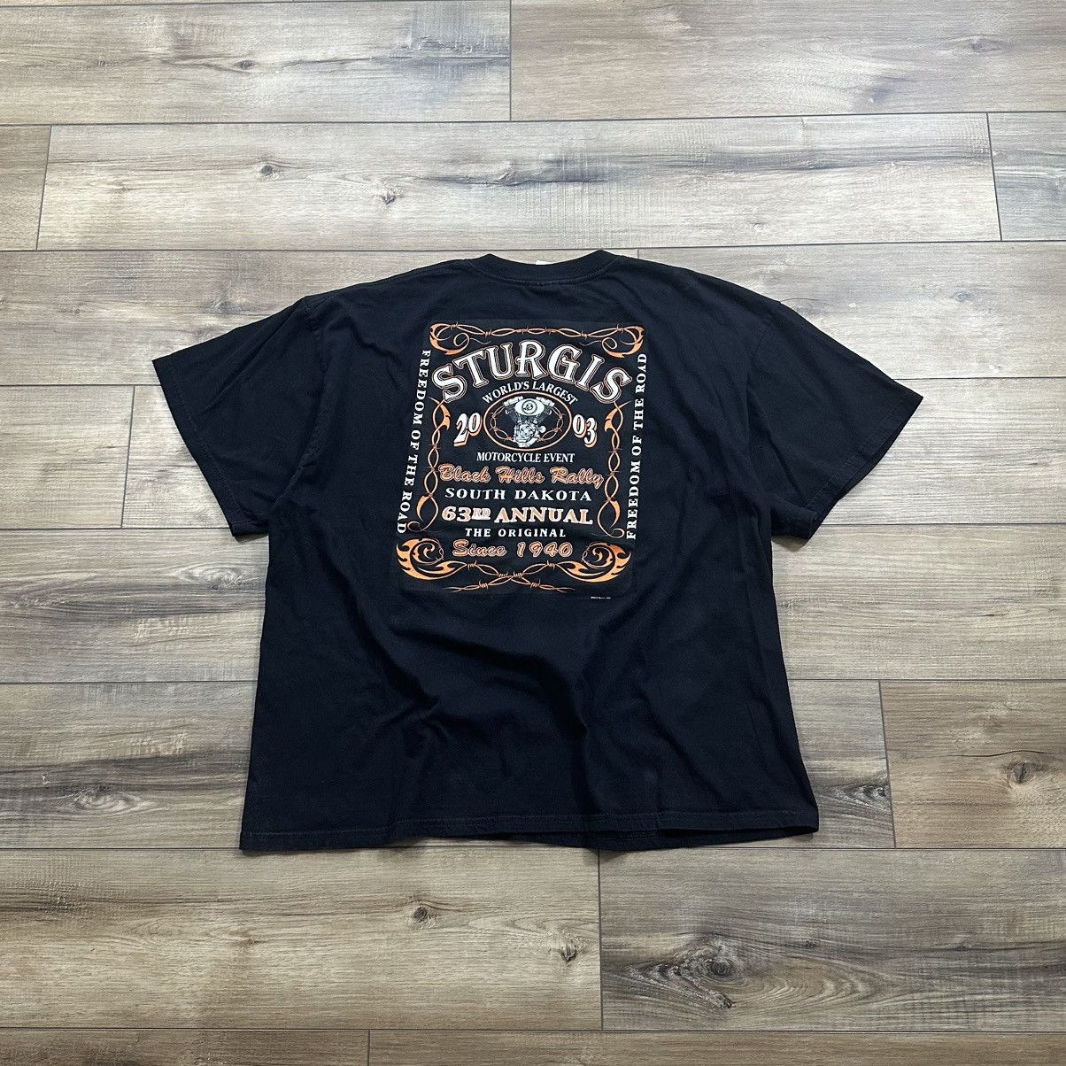 Harley Davidson Vintage 2003 Sturgis Black Hills Rally Biker Graphic Tee Size US XXL / EU 58 / 5 - 7 Thumbnail