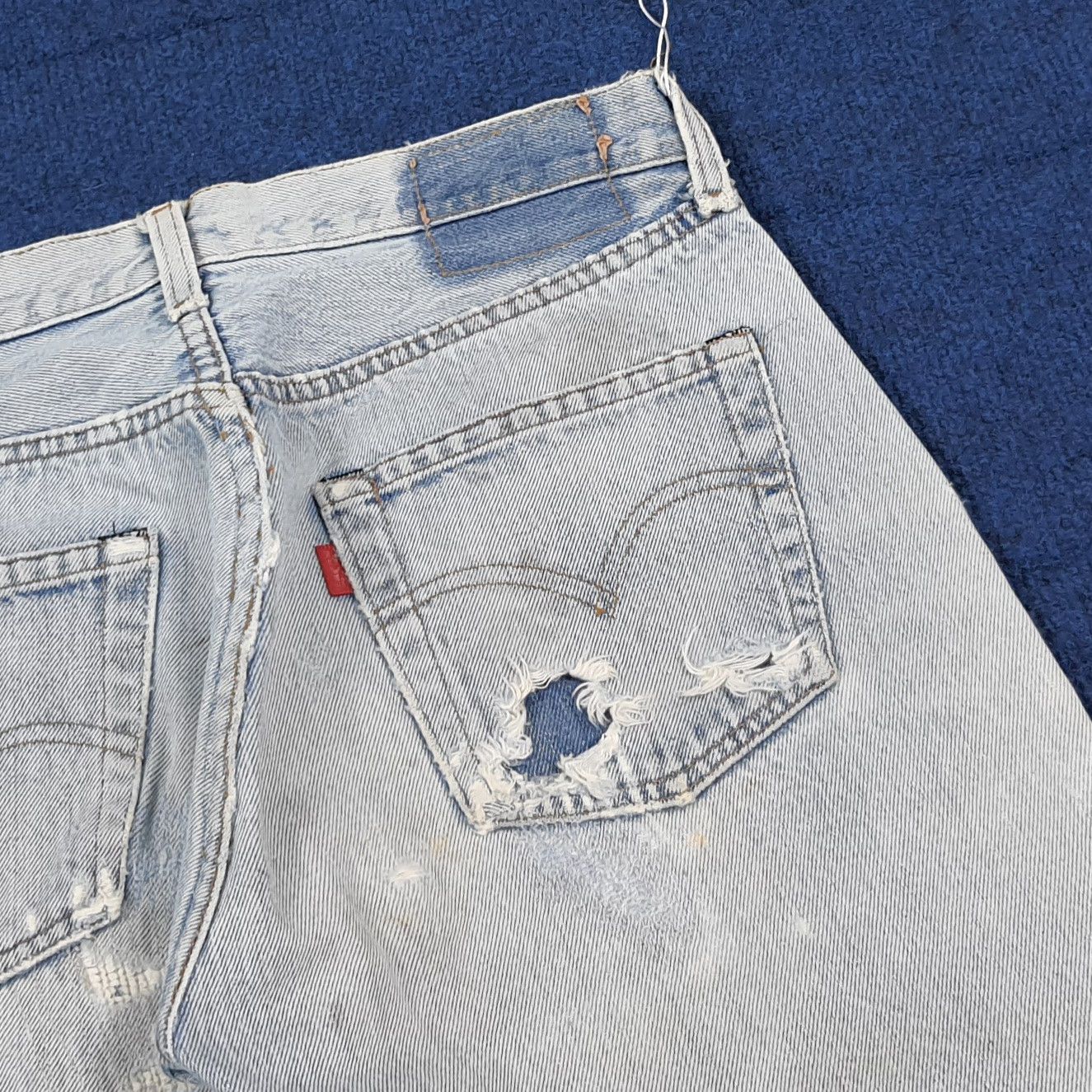Levi's Vintage Levi’s 501 Custom Sashiko Repair Distressed C297N11 Size US 28 / EU 44 - 7 Thumbnail