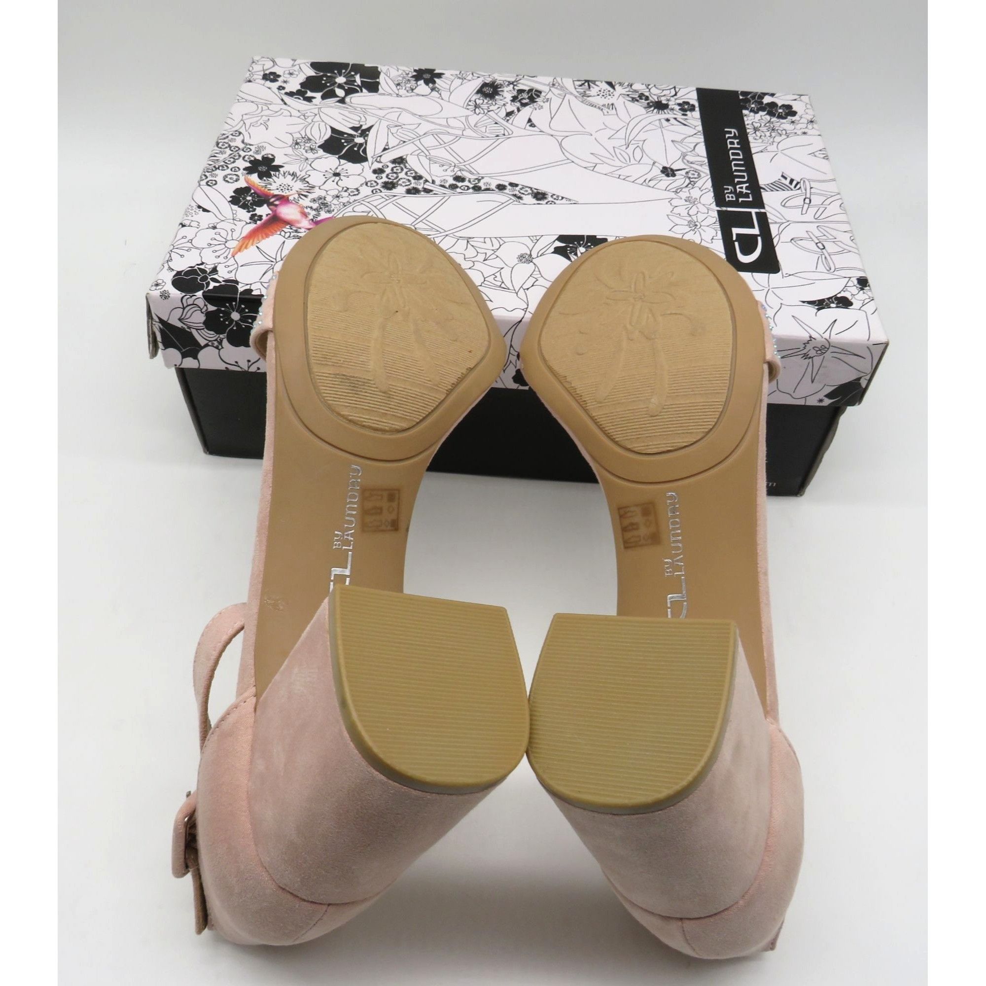 Other CL By Laundry Pink Block Heel Sandals Rhinestone Strap Size Size US 8.5 / IT 38.5 - 7 Thumbnail