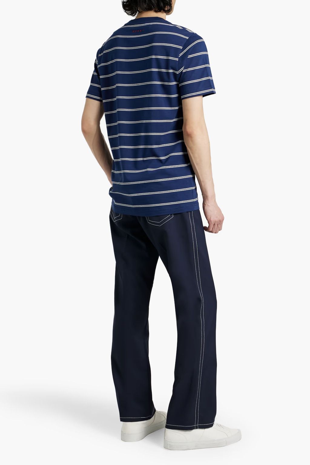 Marni MARNI Striped Cotton Jersey Blue Beige Ecru T-shirt IT 48 M Size US M / EU 48-50 / 2 - 6 Thumbnail