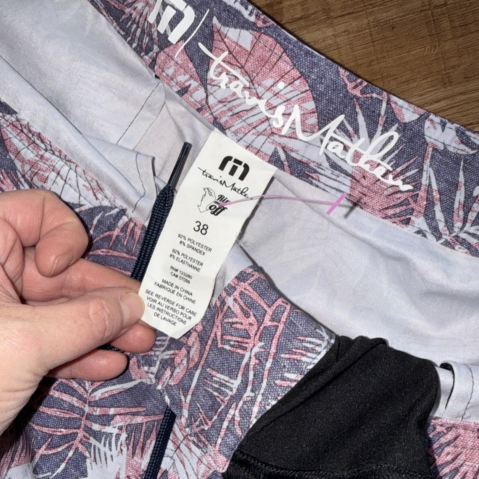 TravisMathew Travis Mathew Blue Pink Tropical Swim Shorts Board Short 38 Size US 32 / EU 48 - 4 Thumbnail