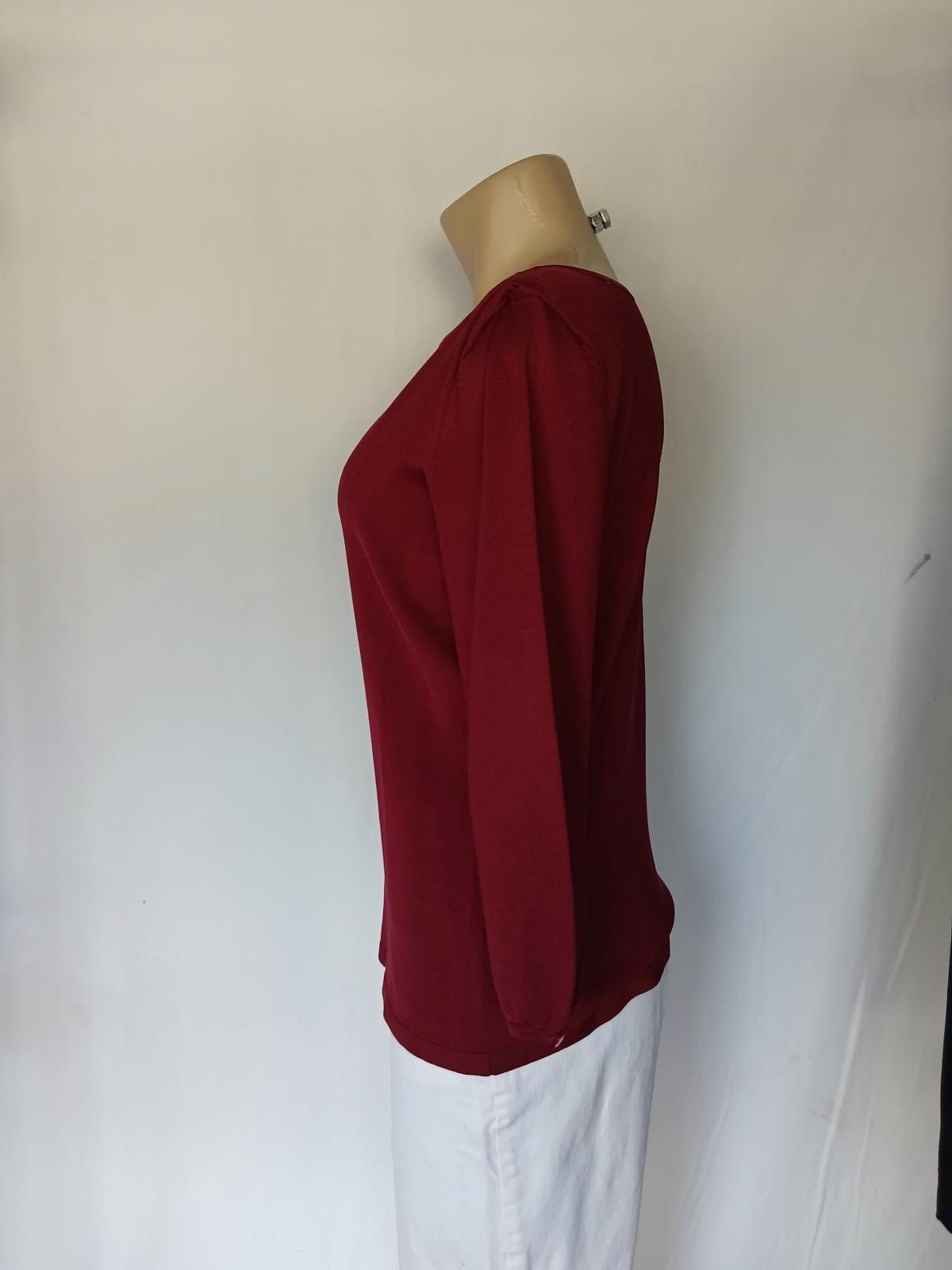 Ann Taylor Ann Taylor Women's Burgundy Long Sleeve Top Size L / US 10 / IT 46 - 2 Thumbnail