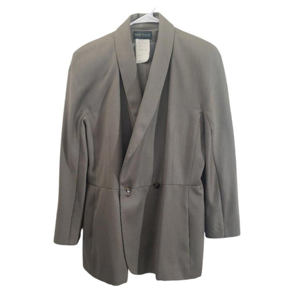 Harve Benard CT1850 Harve Benard NWT Ladies Olive 90's Dble Breast Suit Size 36" / US 14 / IT 50 - 4 Thumbnail
