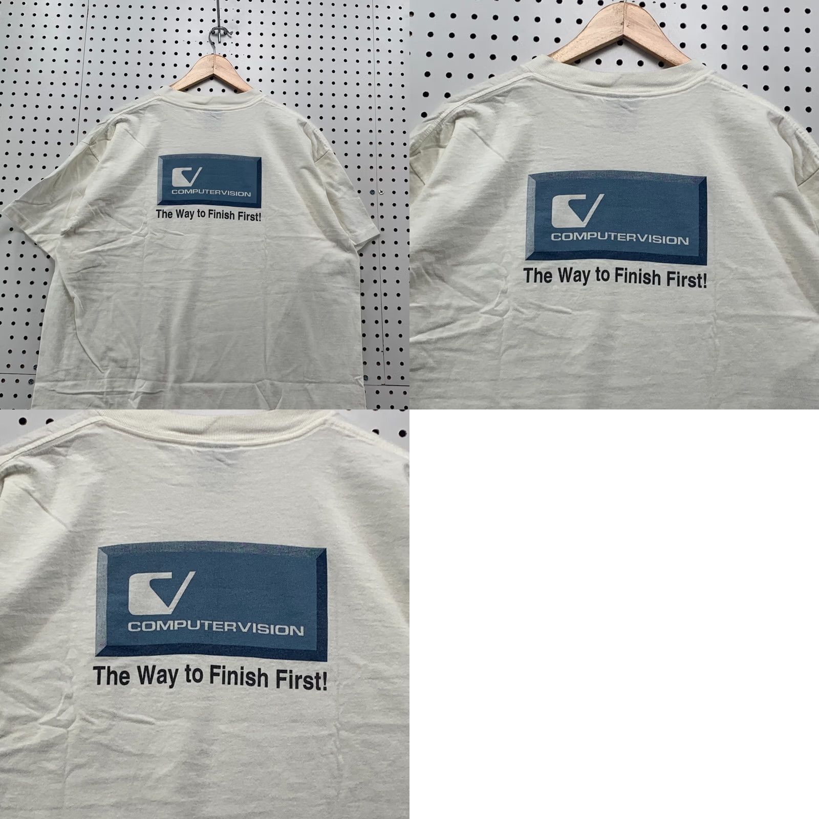 Vintage VINTAGE Computer Vison Pelorus Pocket Shirt XL White Single Stitch Mens 24x29.5 Size US XL / EU 56 / 4 - 10 Thumbnail