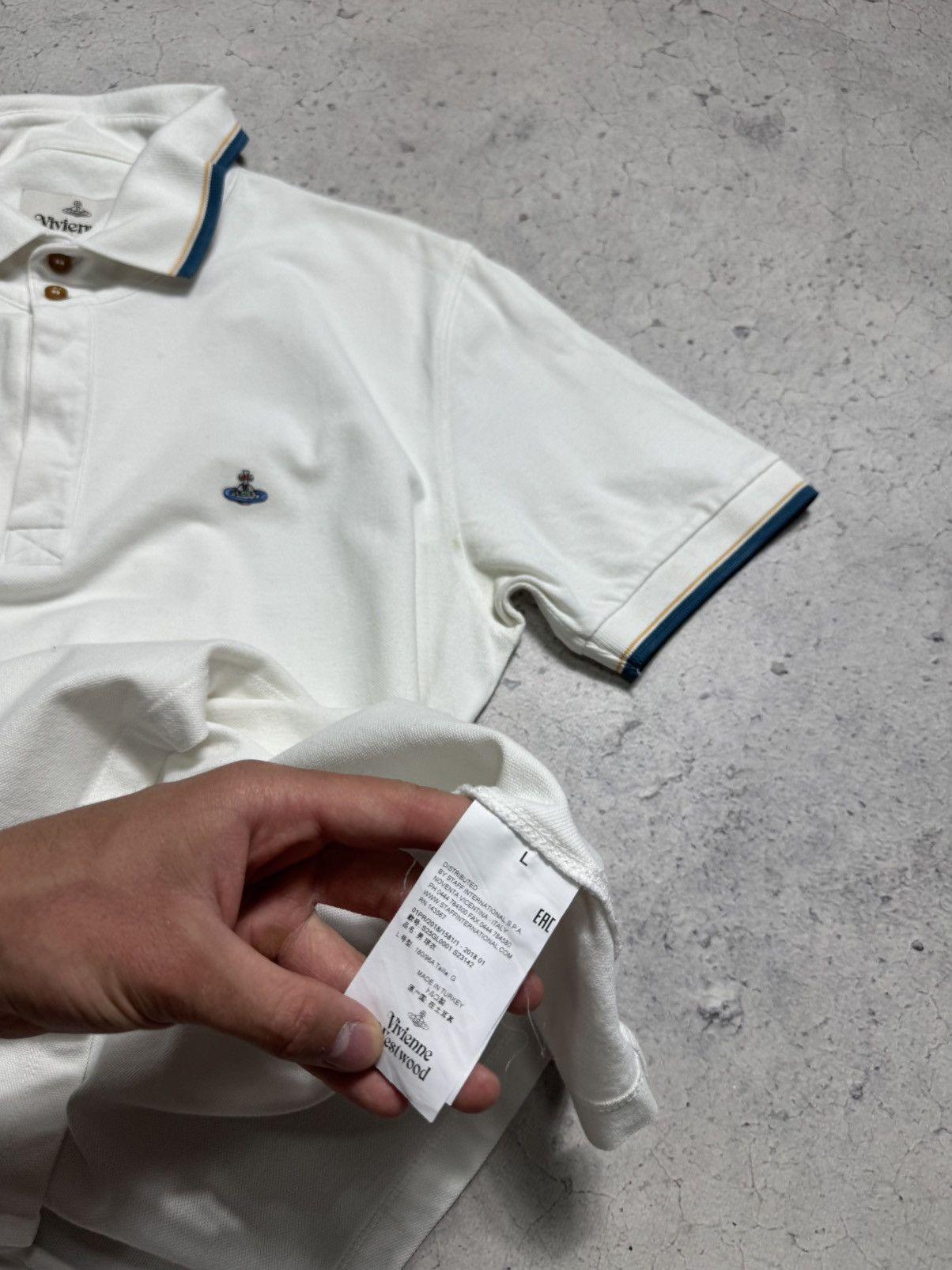 Vivienne Westwood Vivienne Westwood Luxury Polo T-Shirt White Size US L / EU 52-54 / 3 - 7 Thumbnail