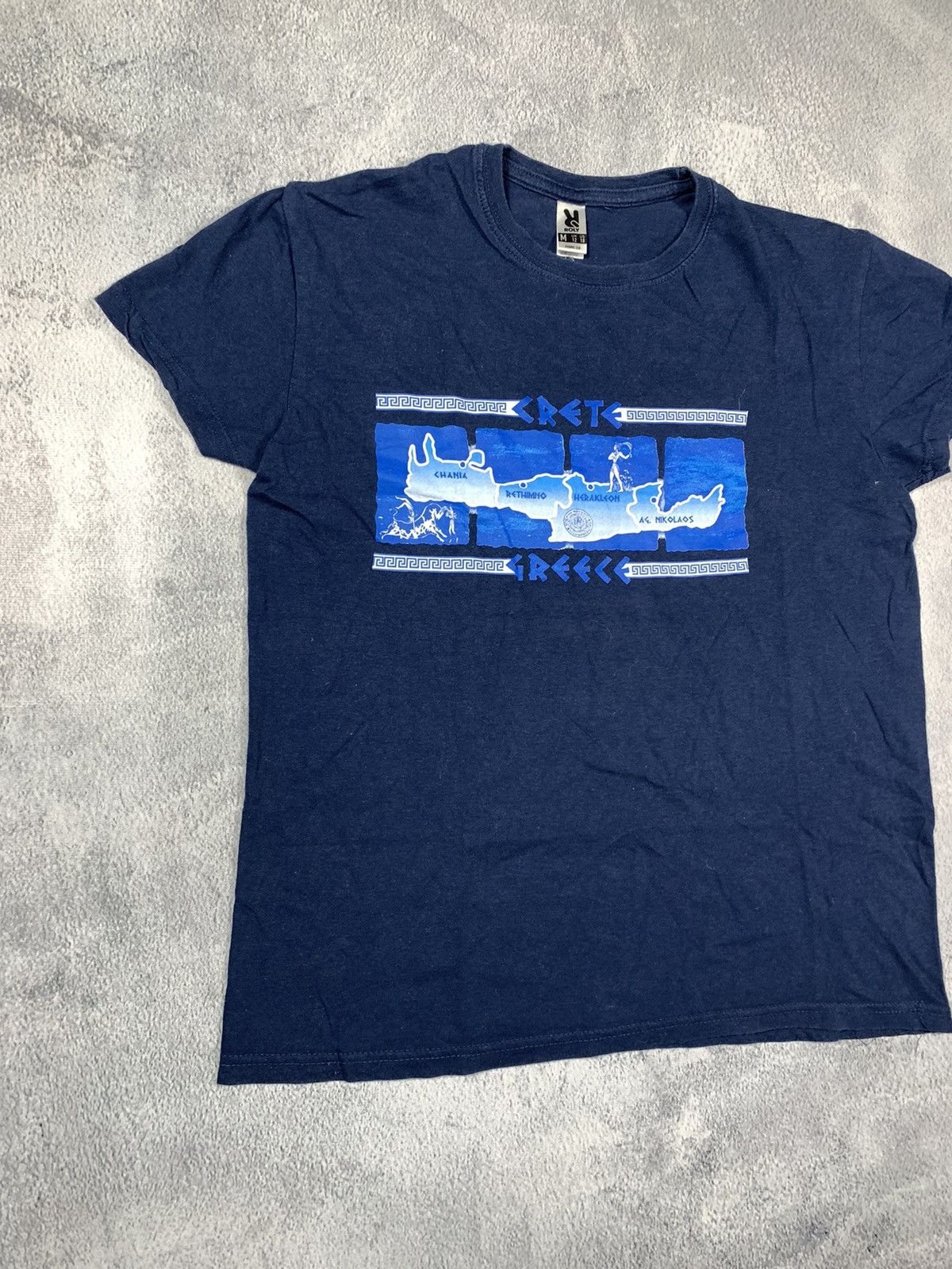 Japanese Brand × Vintage Vintage Y2K Greece maps tee streetwear biglogo style size M Size M / US 6-8 / IT 42-44 - 2 Thumbnail