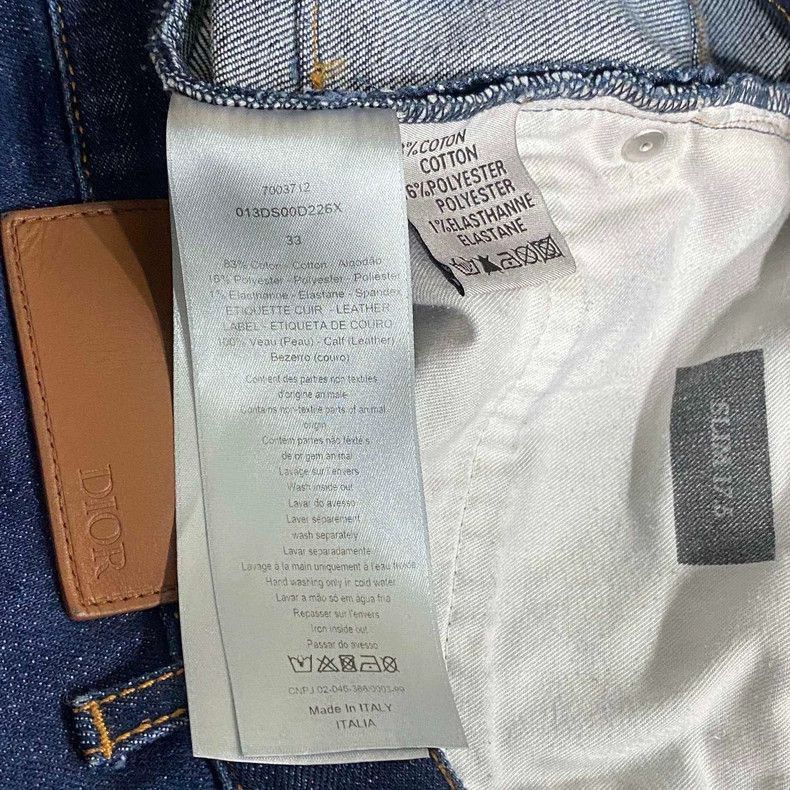 Dior Dior Denim Pants with Unique Cuff Design-2505 Size US 33 - 5 Thumbnail