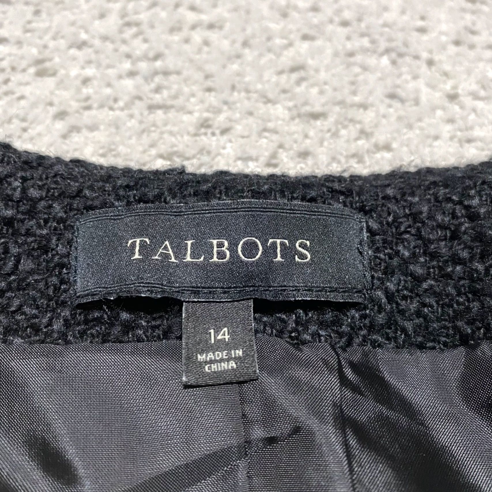 Talbots Talbots Blazer Ladies 14 Black Full Zip Lined Pockets Short Jacket Vintage No Size XL / US 12-14 / IT 48-50 - 3 Thumbnail