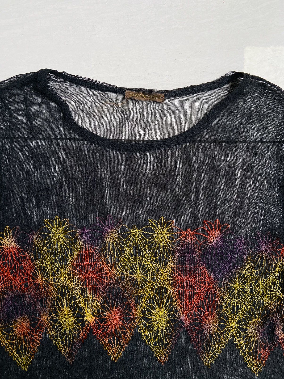 Other COSA-NOSTRA Black Mesh Long Sleeve T-Shirt Size US M / EU 48-50 / 2 - 2 Thumbnail