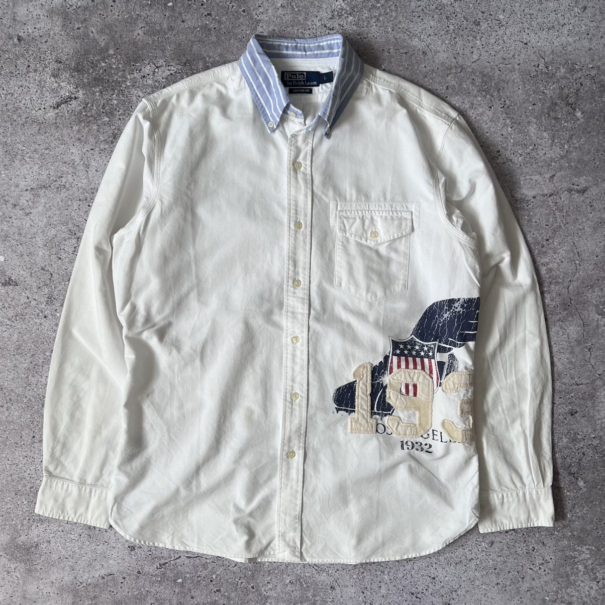 Polo Ralph Lauren Polo Ralph Lauren 1932 LA Olympic Graphic Oxford Shirt Size US L / EU 52-54 / 3 - 1 Thumbnail