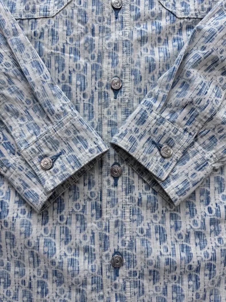 Dior Dior Dior Blue Denim Printed Shirt Jacket-2507 Size US M / EU 48-50 / 2 - 5 Thumbnail