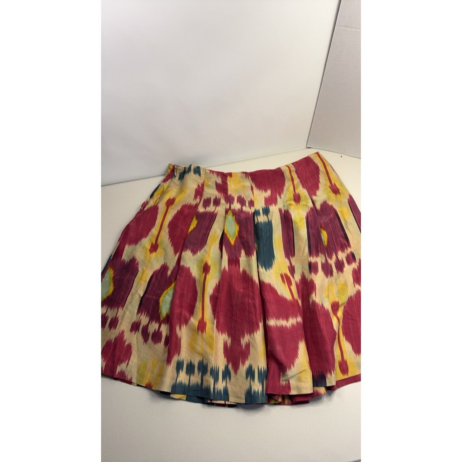 Ralph Lauren RalphLaurenWomensSkirt Watercolor MaroonPocketSkirt Size 14 Size 36" / US 14 / IT 50 - 1 Thumbnail