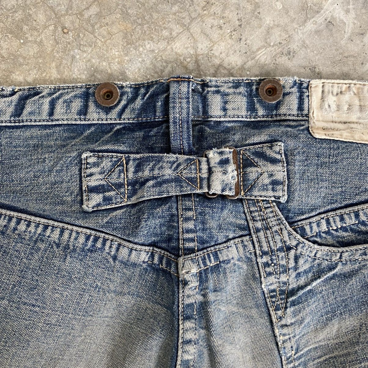 Heller's Cafe 1890’s Inspired Warehouse Duck Digger Denim Shorts Jorts Size US 34 / EU 50 - 6 Thumbnail
