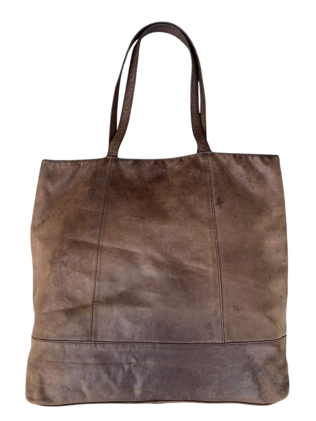 Leather Kissora Japan Faded Patina Leather Tote Bag Size ONE SIZE - 1 Thumbnail