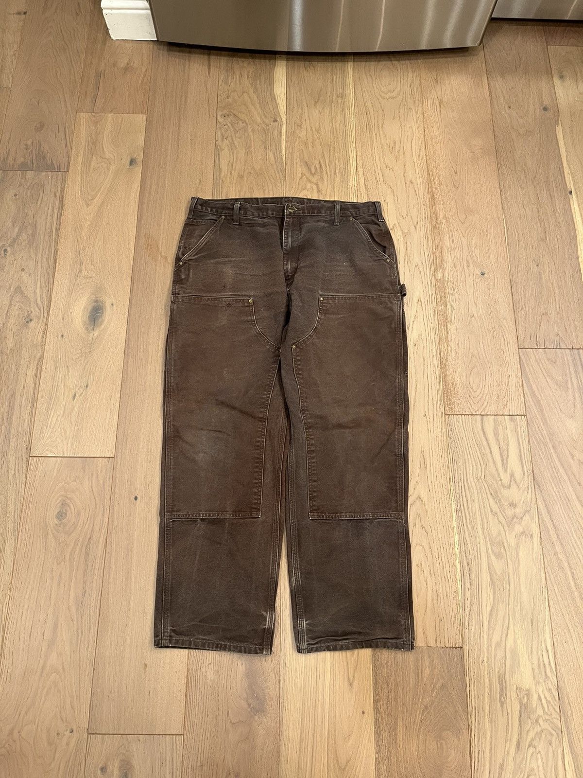 Carhartt × Vintage Carhartt faded brown double knees Size US 38 / EU 54 - 1 Thumbnail