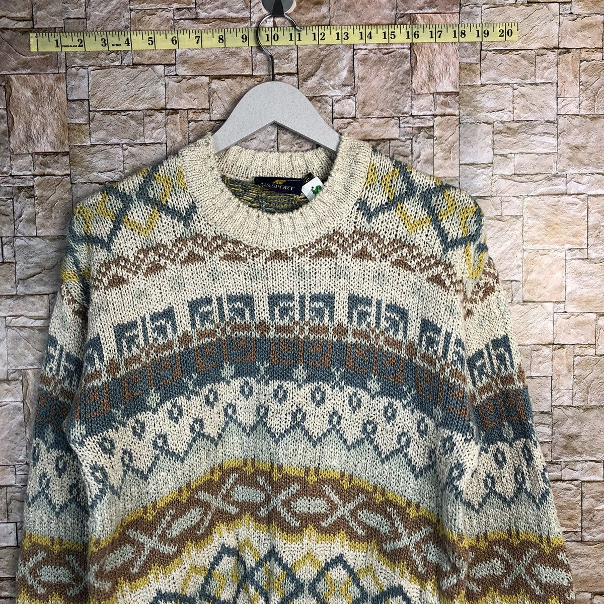 Homespun Knitwear Us Sport Cream vintage art sweatshirt Knitwear #A265 Size US S / EU 44-46 / 1 - 2 Thumbnail
