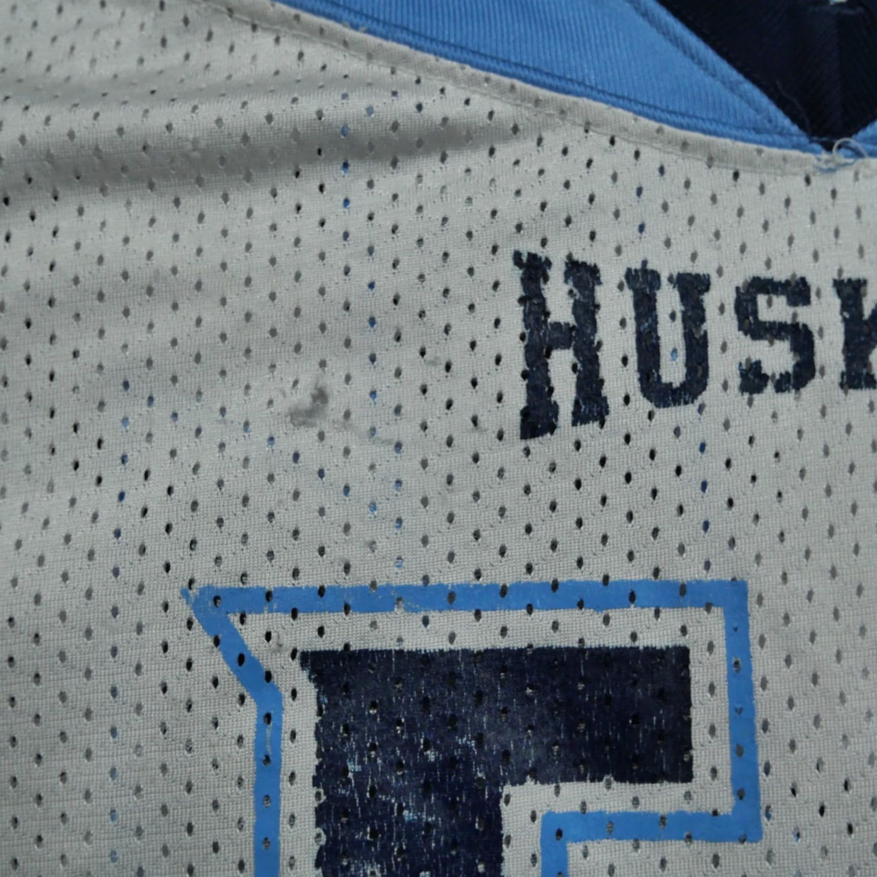 Russell Athletic VINTAGE Russell Athletic Jersey Mens Large White Blue Football Huskies Adult 90s Size US L / EU 52-54 / 3 - 6 Thumbnail