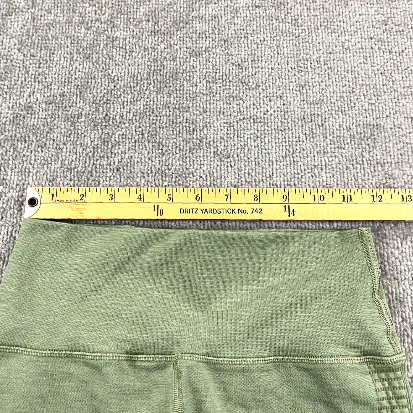 Vintage ALPHALETE Leggings Large Green Ankle Lightweight Workout Pants Womens Size 36" / US 14 / IT 50 - 5 Thumbnail