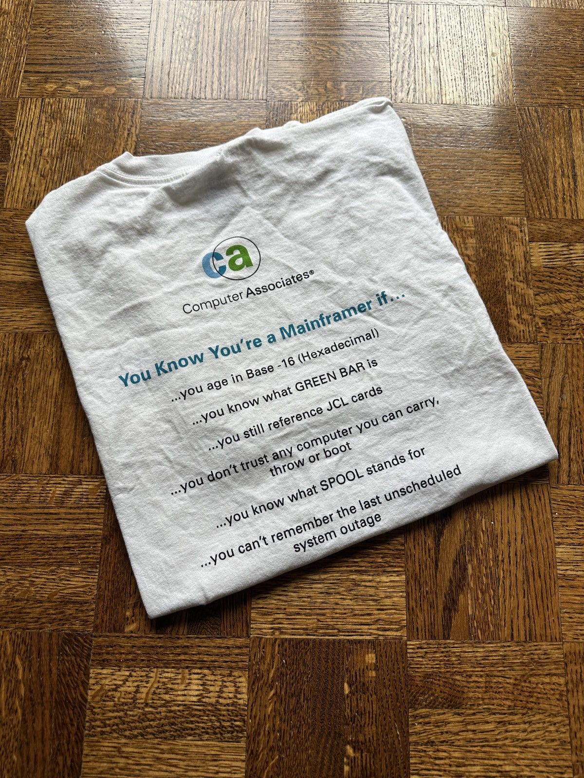 Japanese Brand Vintage Y2K Mainframer Computer Funny Graphic Tee Size US XL / EU 56 / 4 - 1 Thumbnail