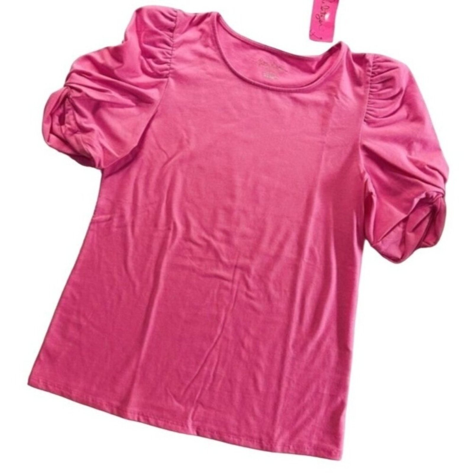 Lilly Pulitzer Lilly Pulitzer Elisabette Top Prosecco Pink Ruched Sleeve M Size M / US 6-8 / IT 42-44 - 4 Thumbnail