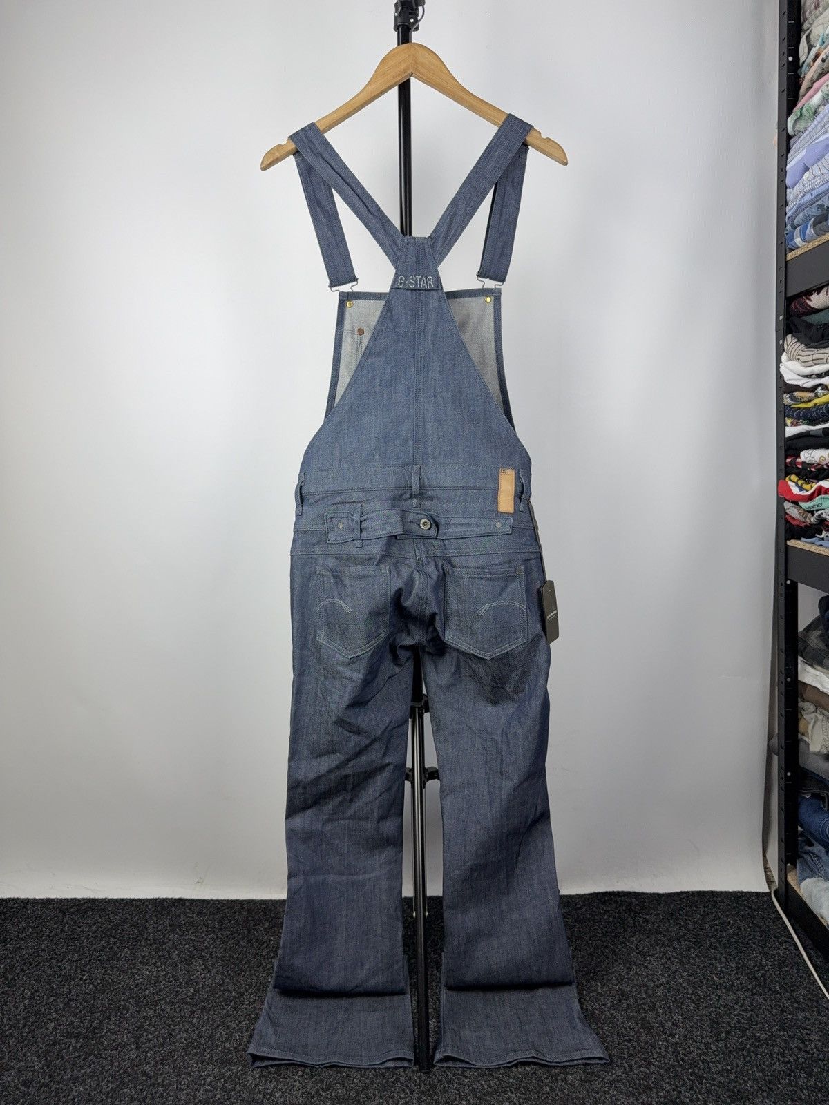 G-Star × Japanese Brand NWT G-Star RAW Denim Overalls Jumpsuit Flared Legs Size S Size 27" / US 4 / IT 40 - 9 Thumbnail