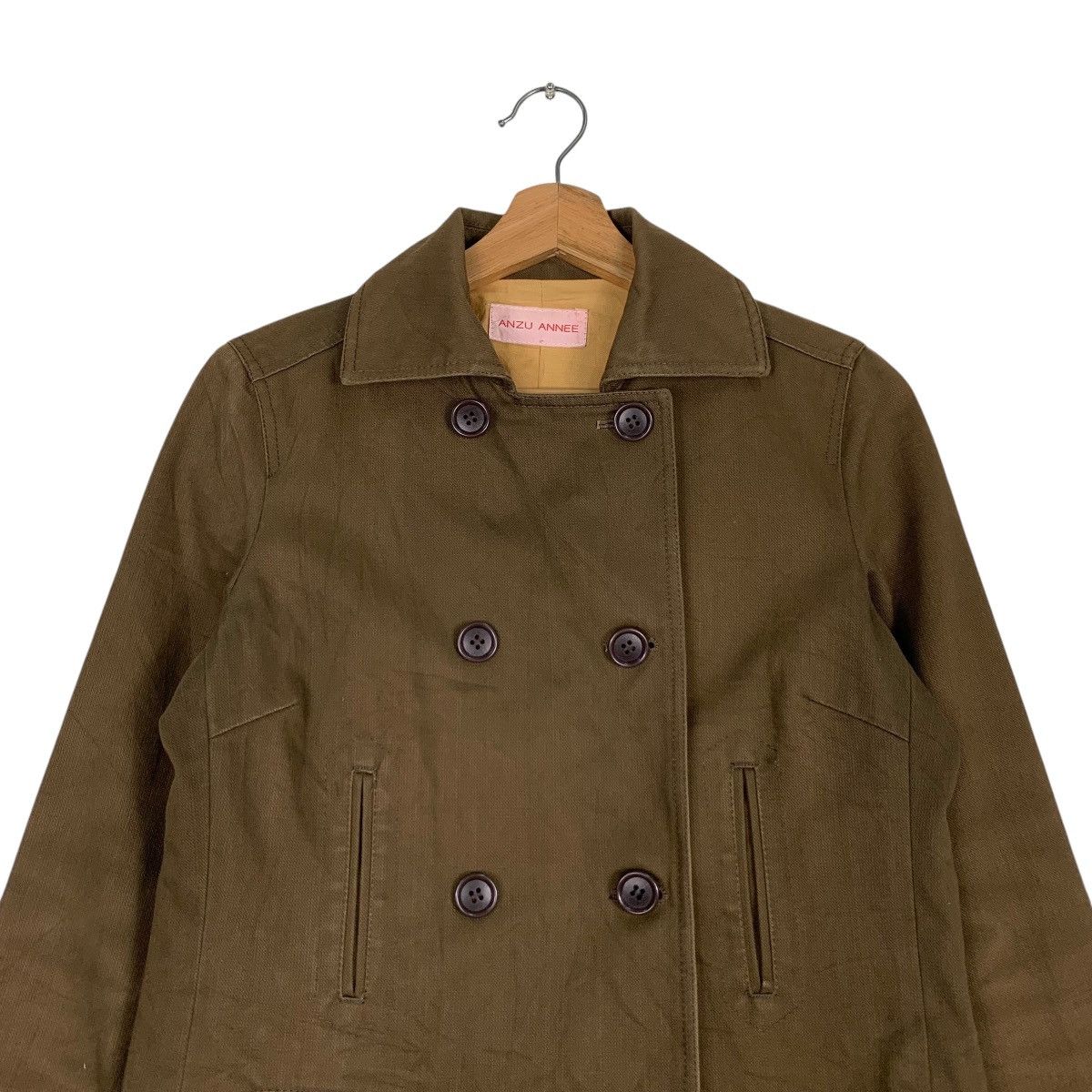 Japanese Brand ANZU ANNEE Brown Double Breasted Coat #1253-C57 Size M / US 6-8 / IT 42-44 - 2 Thumbnail
