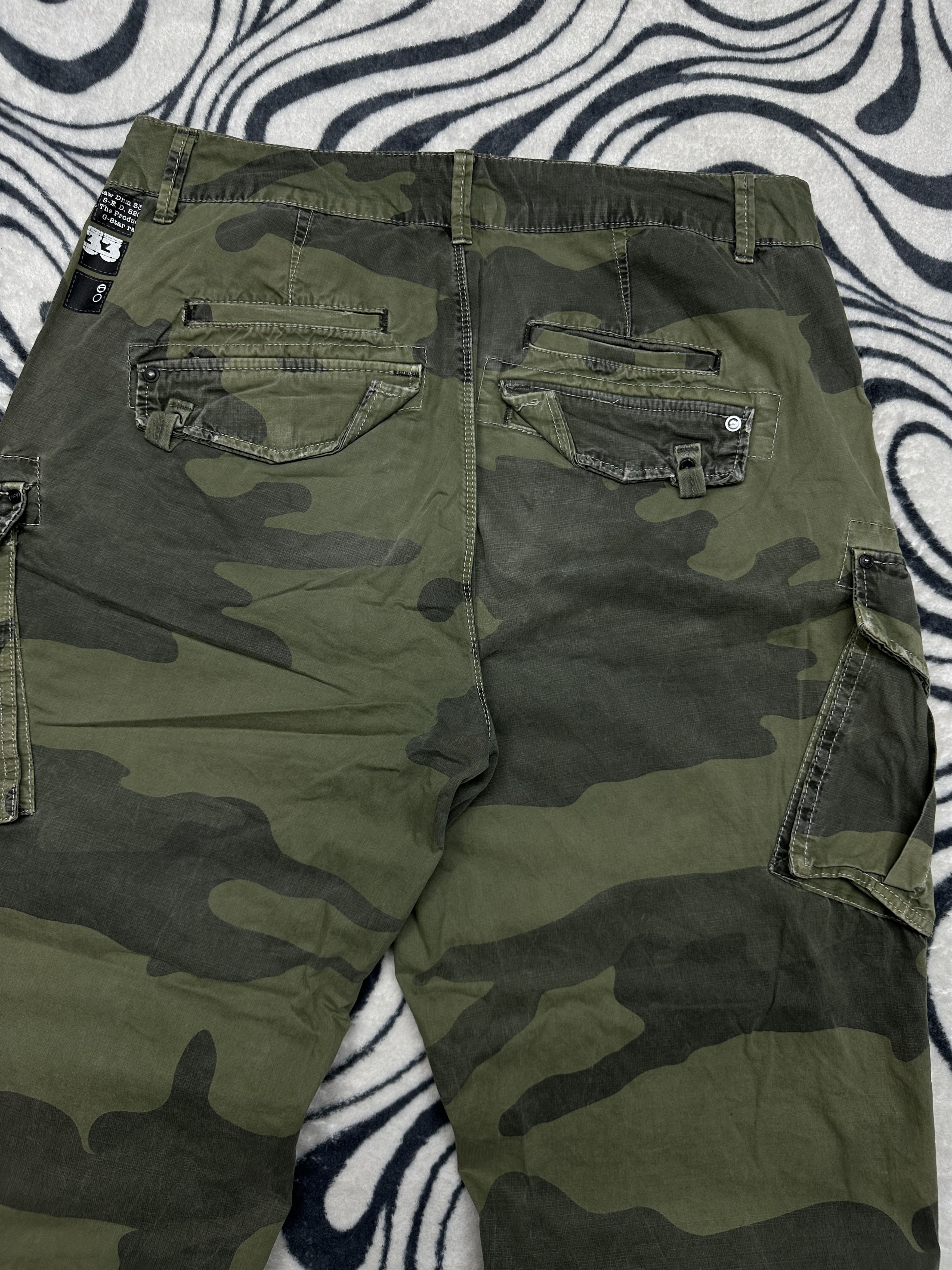 G-Star G Star Raw Rovic Loose Womens Camo Cargo Pants Jogger Size 27" / US 4 / IT 40 - 8 Thumbnail