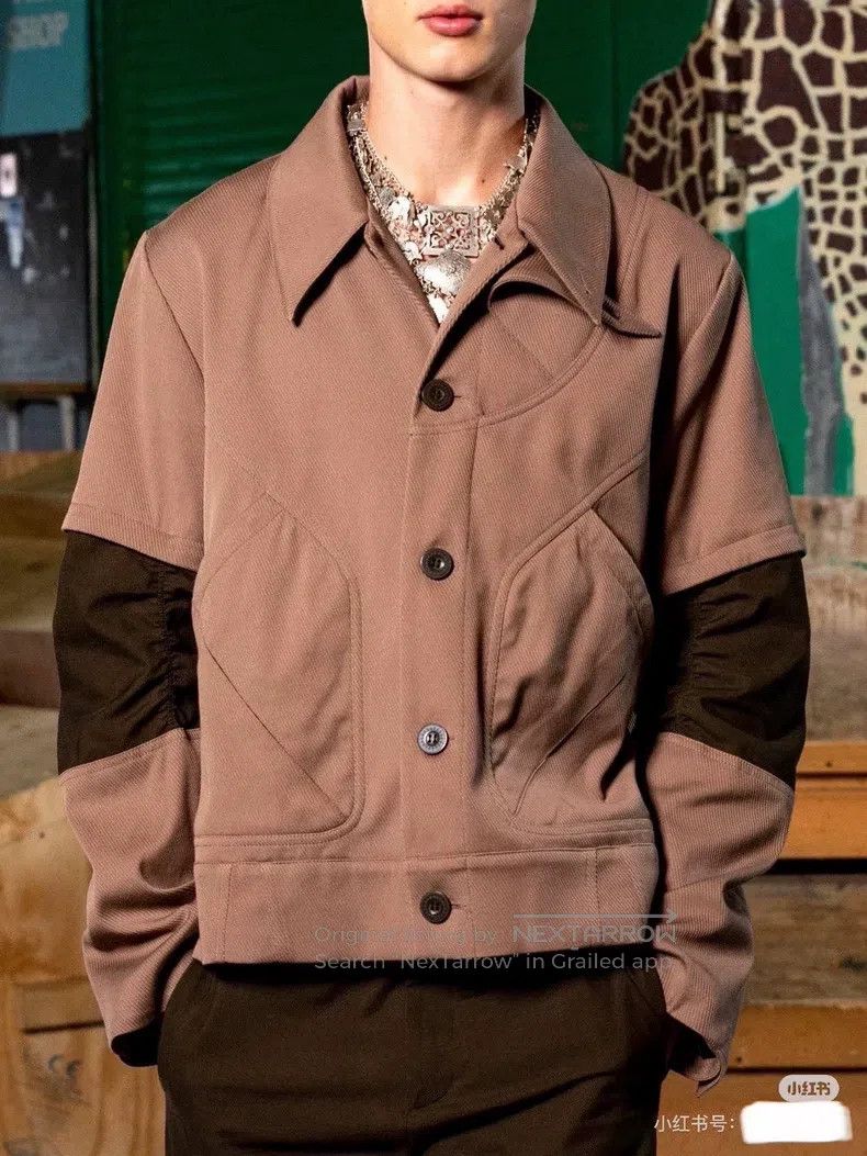 Kiko Kostadinov Kiko Kostadinov Stylish brown patchwork jacket Size US S / EU 44-46 / 1 - 3 Thumbnail