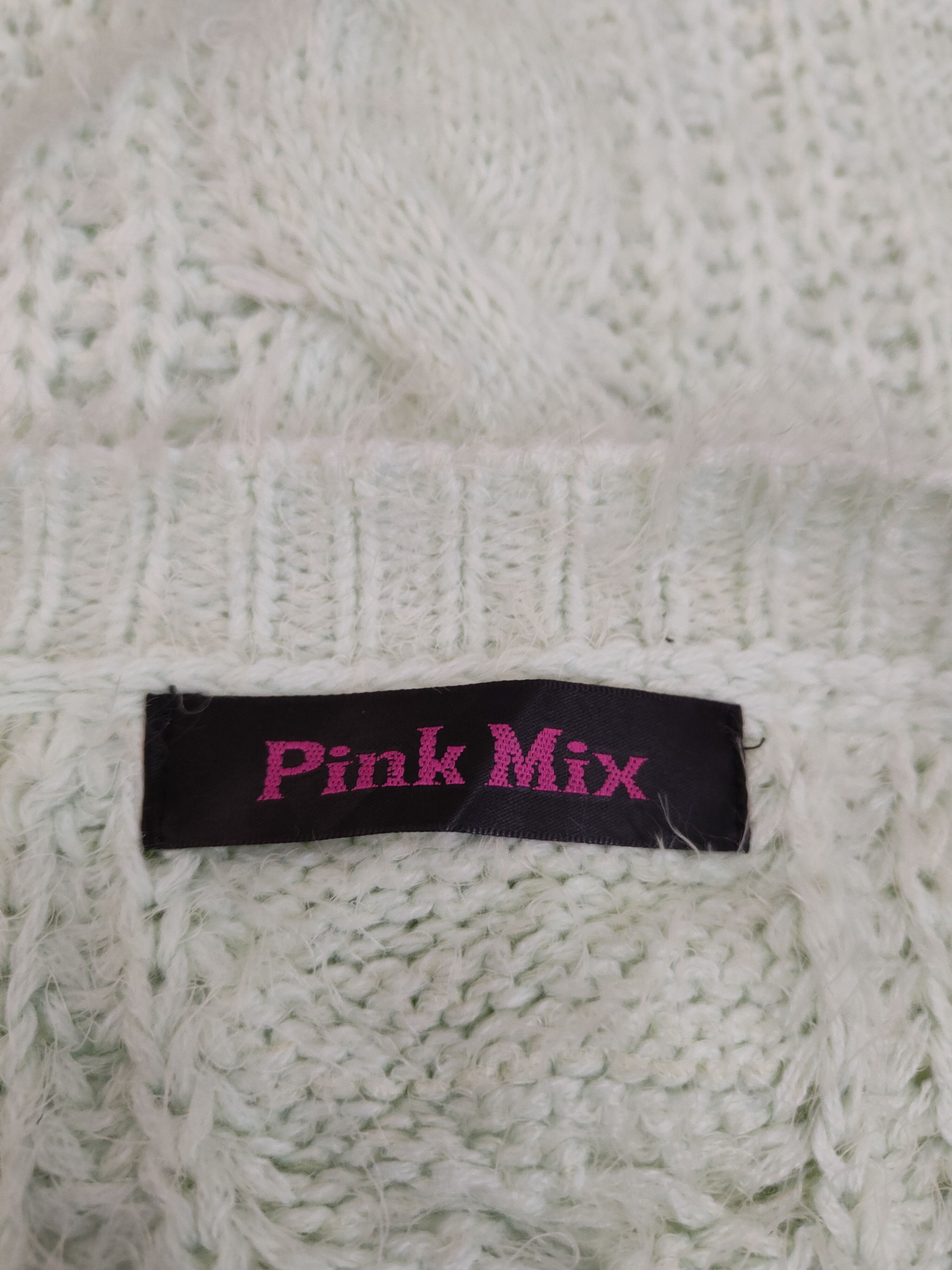 Japanese Brand × Vintage COOL DESIGN Pink Mix Mint Green Fur Mohair Knitwear Size L / US 10 / IT 46 - 12 Thumbnail