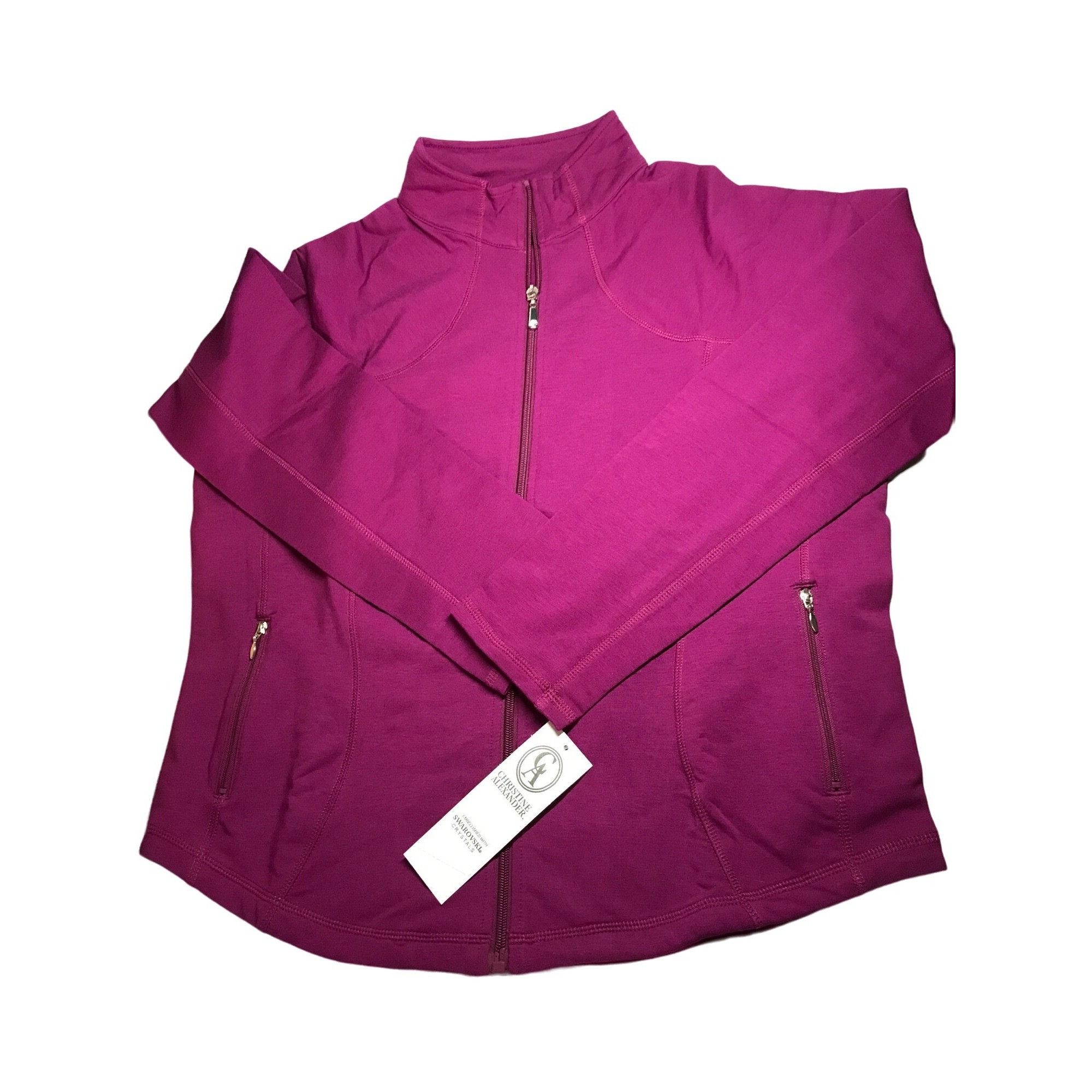 Vintage Christine Alexander Medium Purple Cotton Track Jacket Dance Size M / US 6-8 / IT 42-44 - 1 Thumbnail
