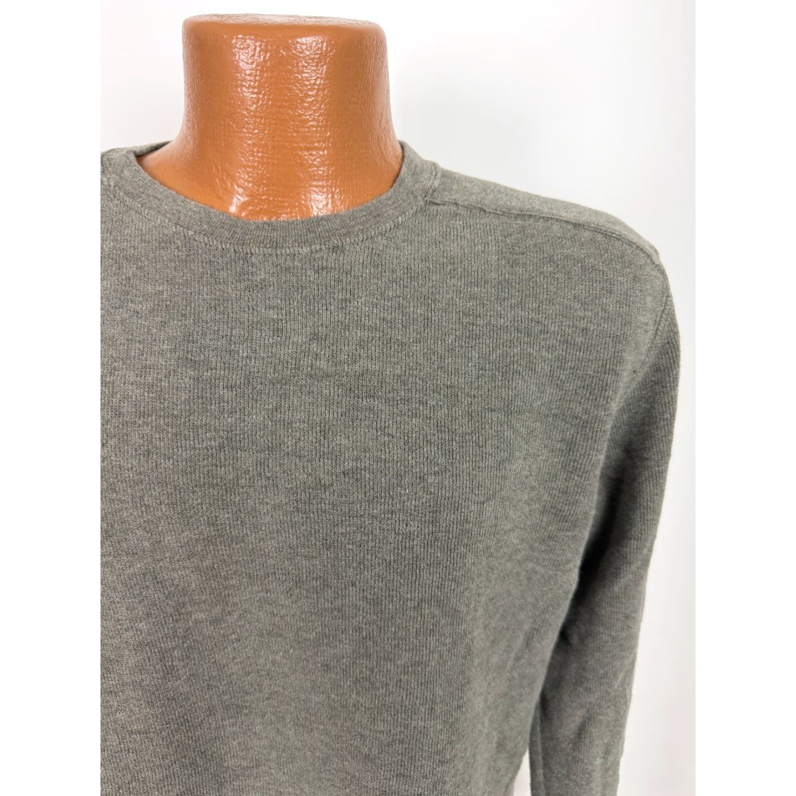 Banana Republic VINTAGE Banana Republic Men M Medium Gray Cotton Heavyweight Crew Neck Knit T-Shirt 90s Y2K Minimal Hipster Preppy Solid Shirt Size US M / EU 48-50 / 2 - 3 Thumbnail