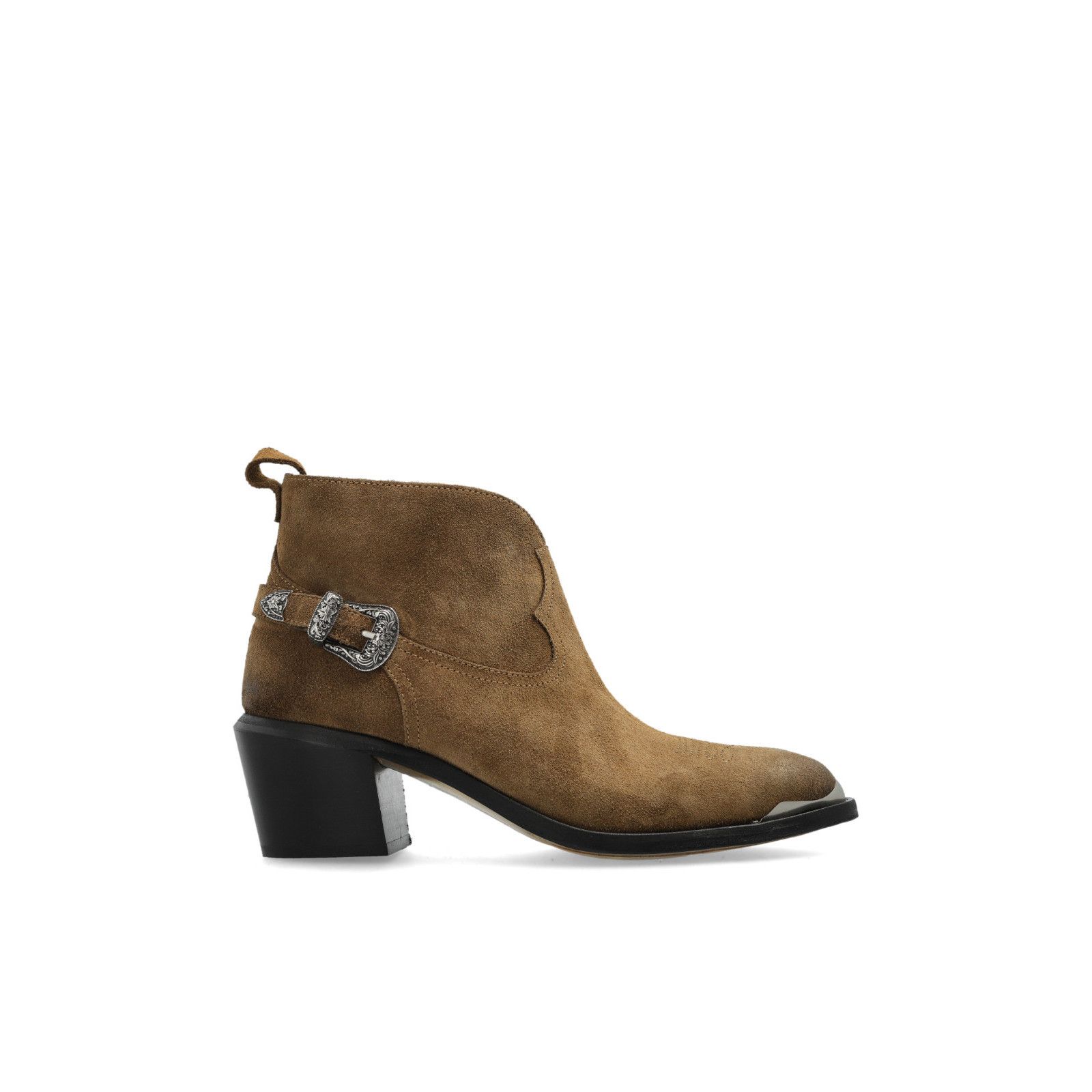 GOLDEN GOOSE Patty Brown Suede 65mm Heel Ankle Boots New & A