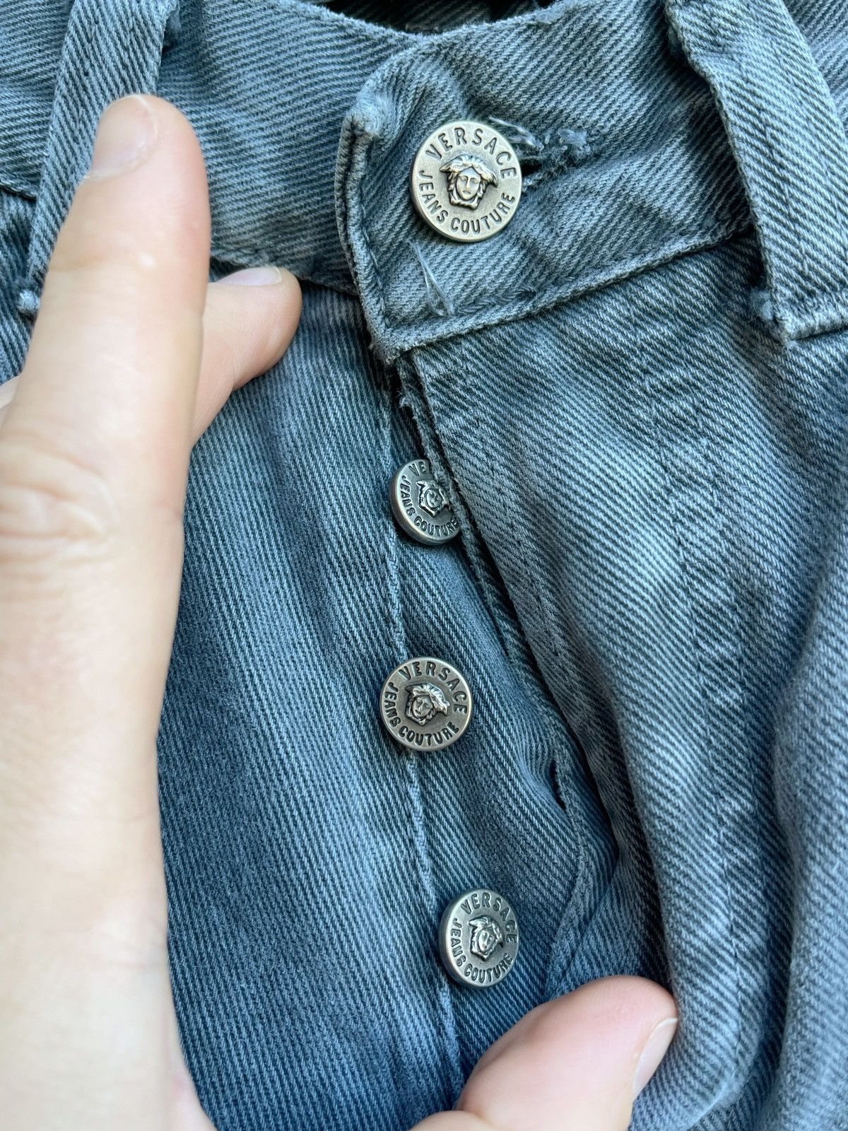 Versace Jeans Couture Vintage Versace Jeans Couture Gray Denim Jeans – IT 46 / W32 Size US 31 - 7 Thumbnail