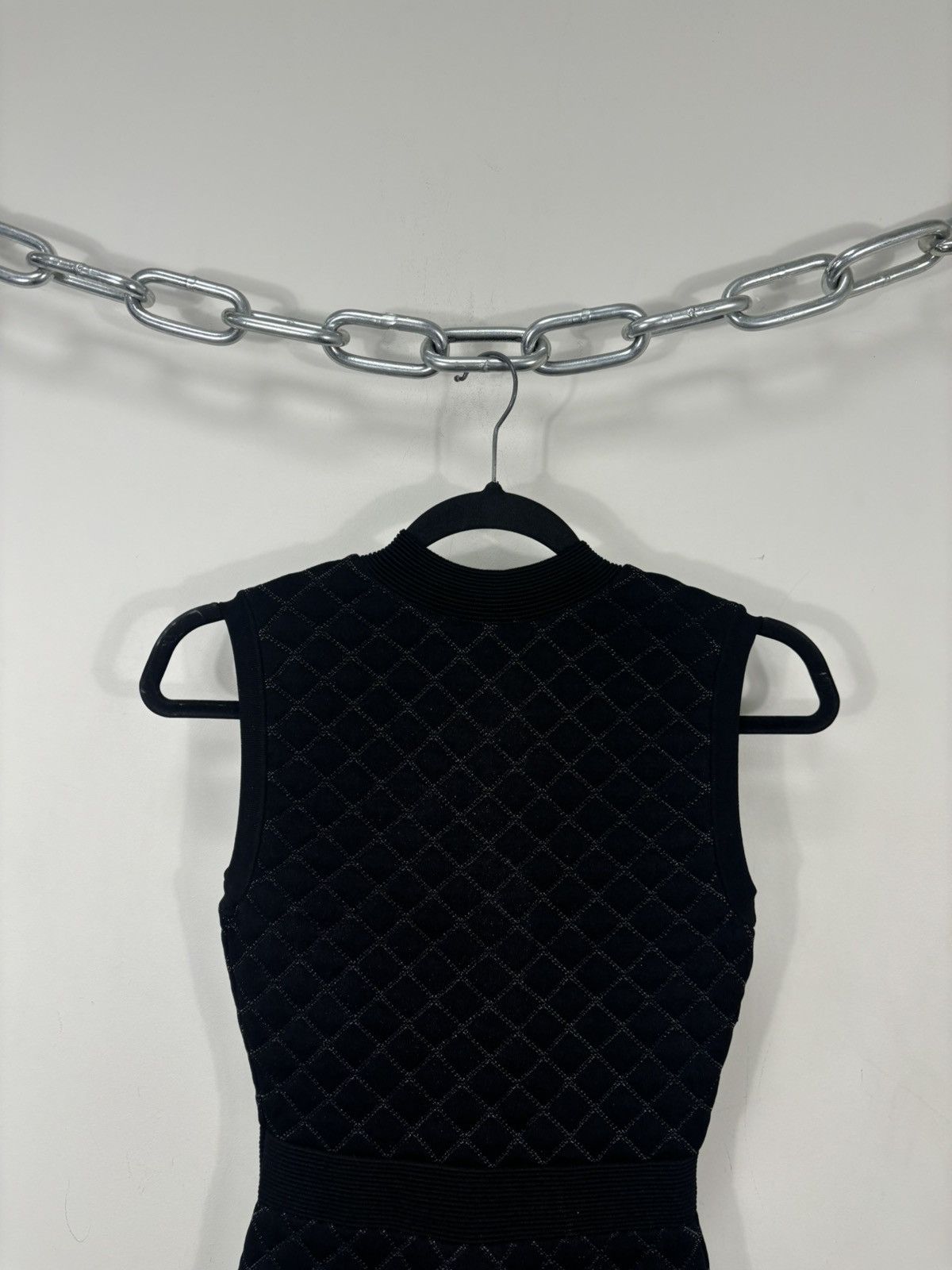 Sandro Sandro Paris Women’s NWT Quilted Black Sleeveless Mini Dress Size XS / US 0-2 / IT 36-38 - 17 Thumbnail