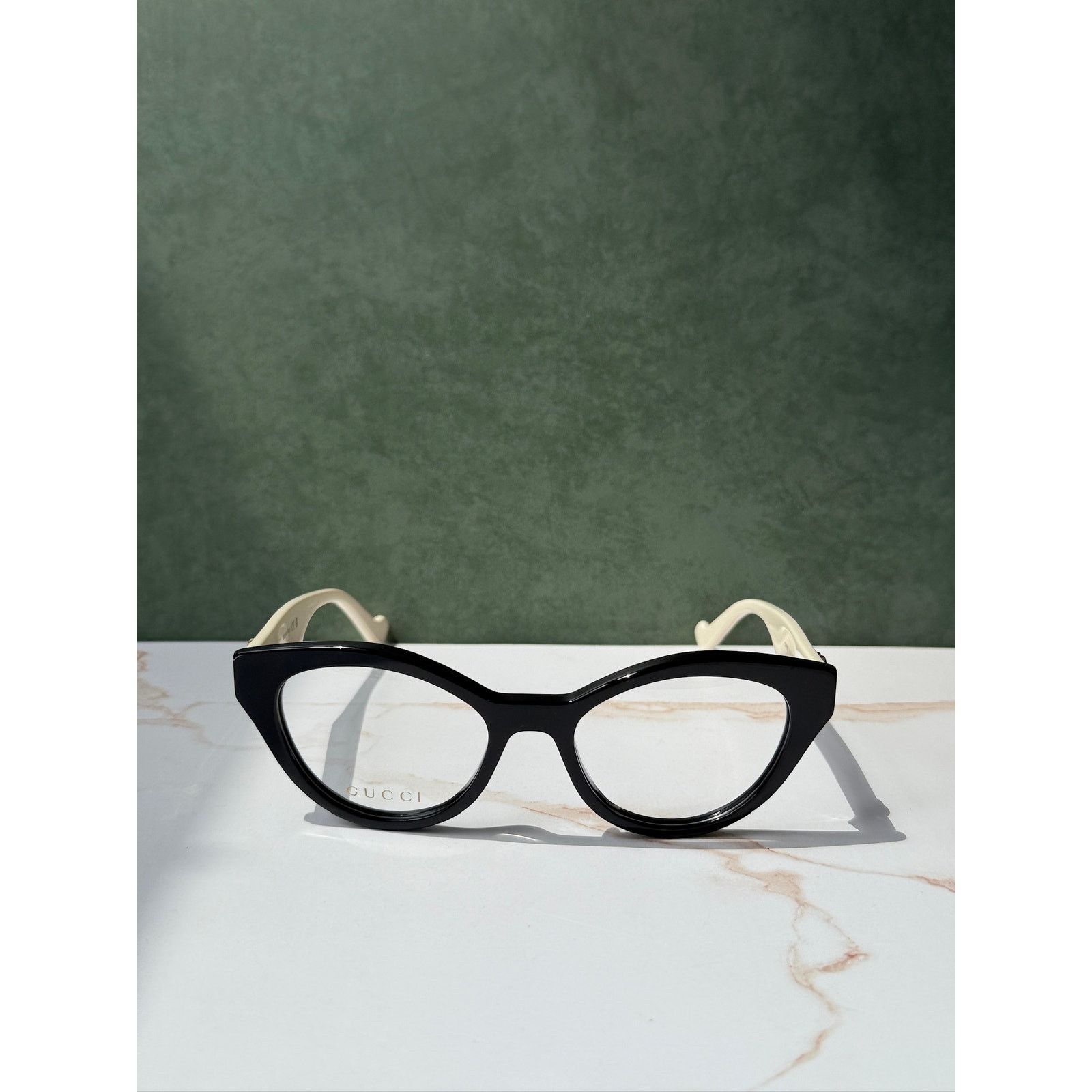 Gucci NEW Gucci GG0959O Cat Eye Black Ivory Eyeglass Frames Size ONE SIZE - 5 Thumbnail