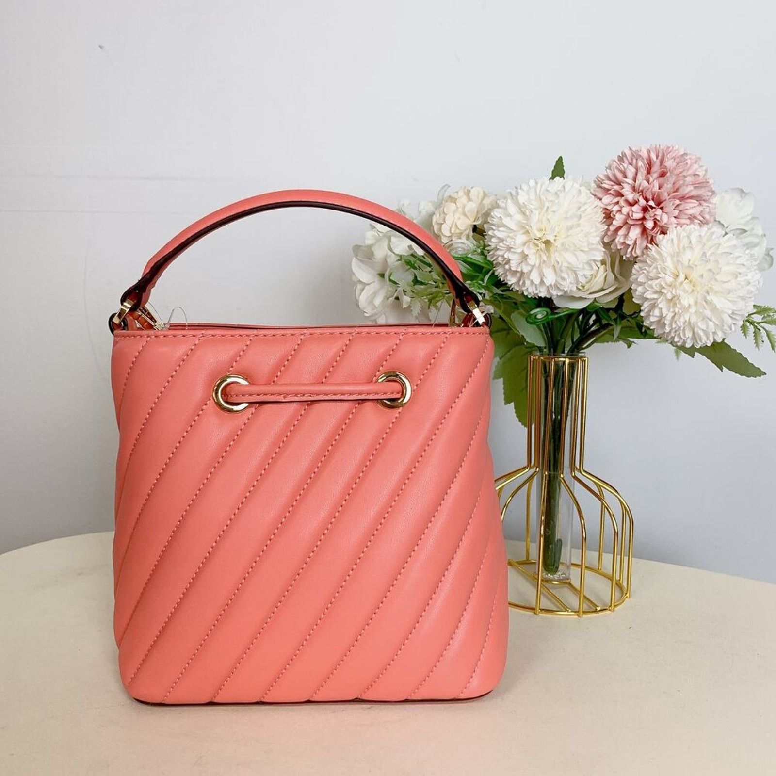 Michael Kors Michael Kors 35T0GU2C0U Suri Small Quilted xbody GRAPEFRUIT Size ONE SIZE - 5 Thumbnail