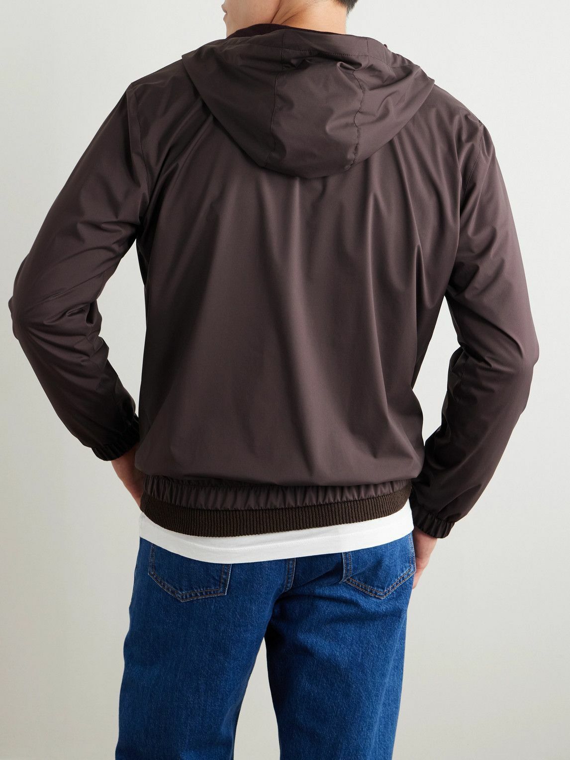 Loro Piana o1srvl11e0526 Reversible Zip-Up Hooded Jacket in Brown Size US S / EU 44-46 / 1 - 5 Thumbnail