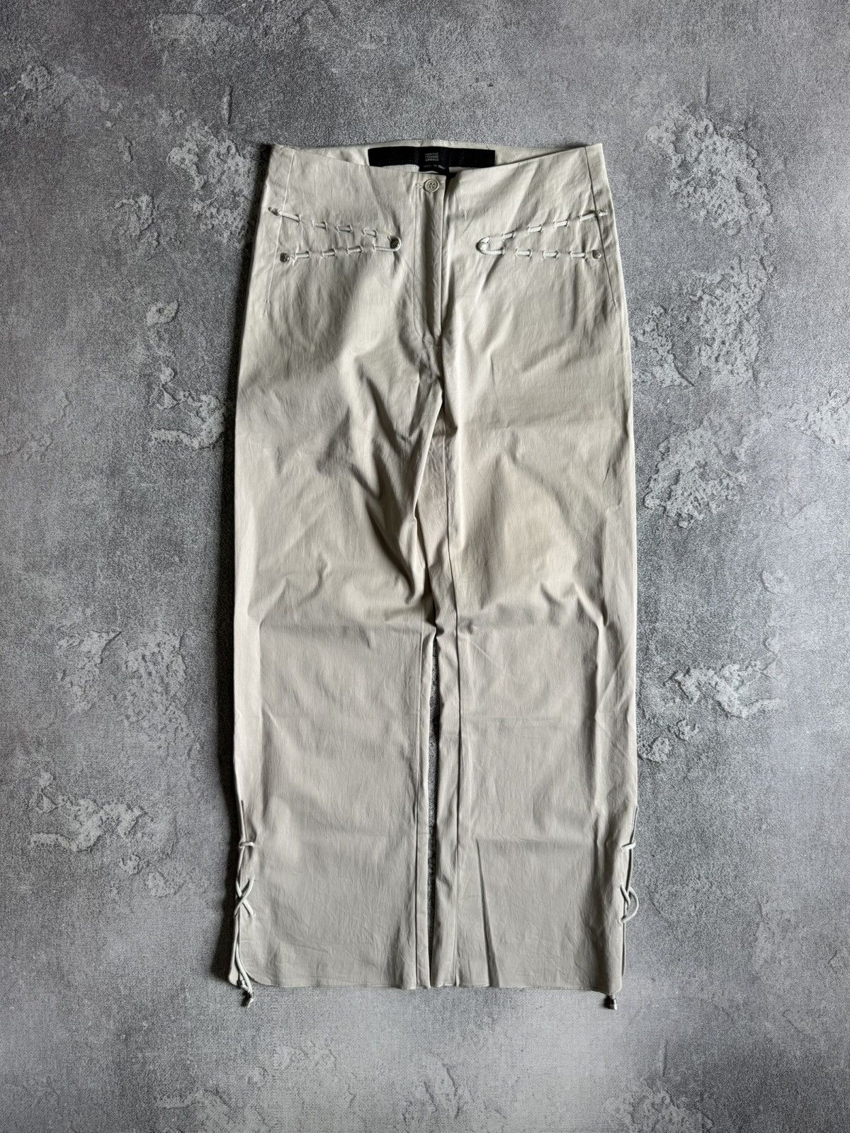 Marithe + Francois Girbaud Marithe Francois Girbaud Beige Pants Lace Detail Size IT 42 Size 28" / US 6 / IT 42 - 1 Thumbnail