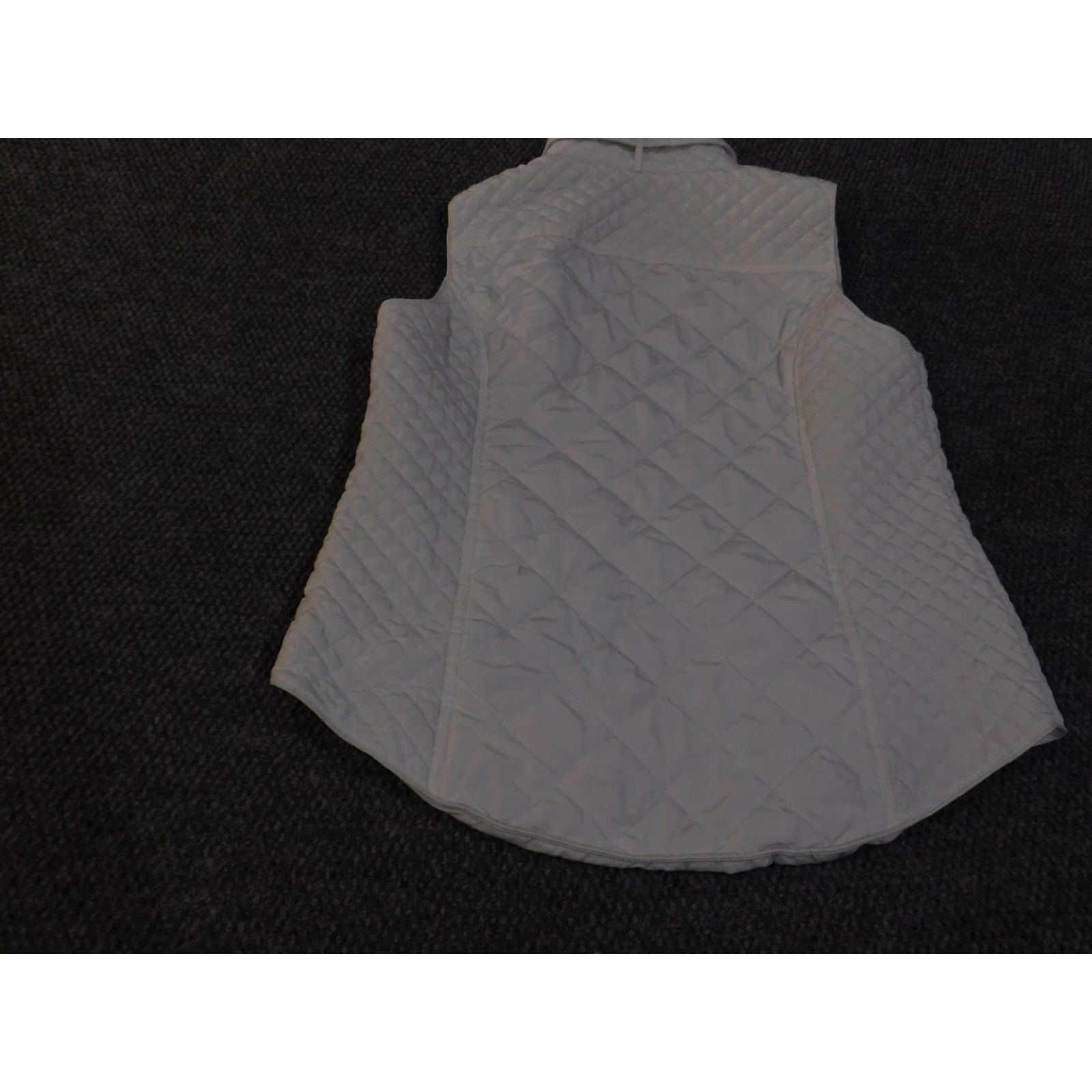 Vintage Crown & Ivy Vest White XL Quilted Zip Geometric Outdoor Womens Vest Medium-Length Fall/Spring Casual Womens Size XL / US 12-14 / IT 48-50 - 7 Thumbnail