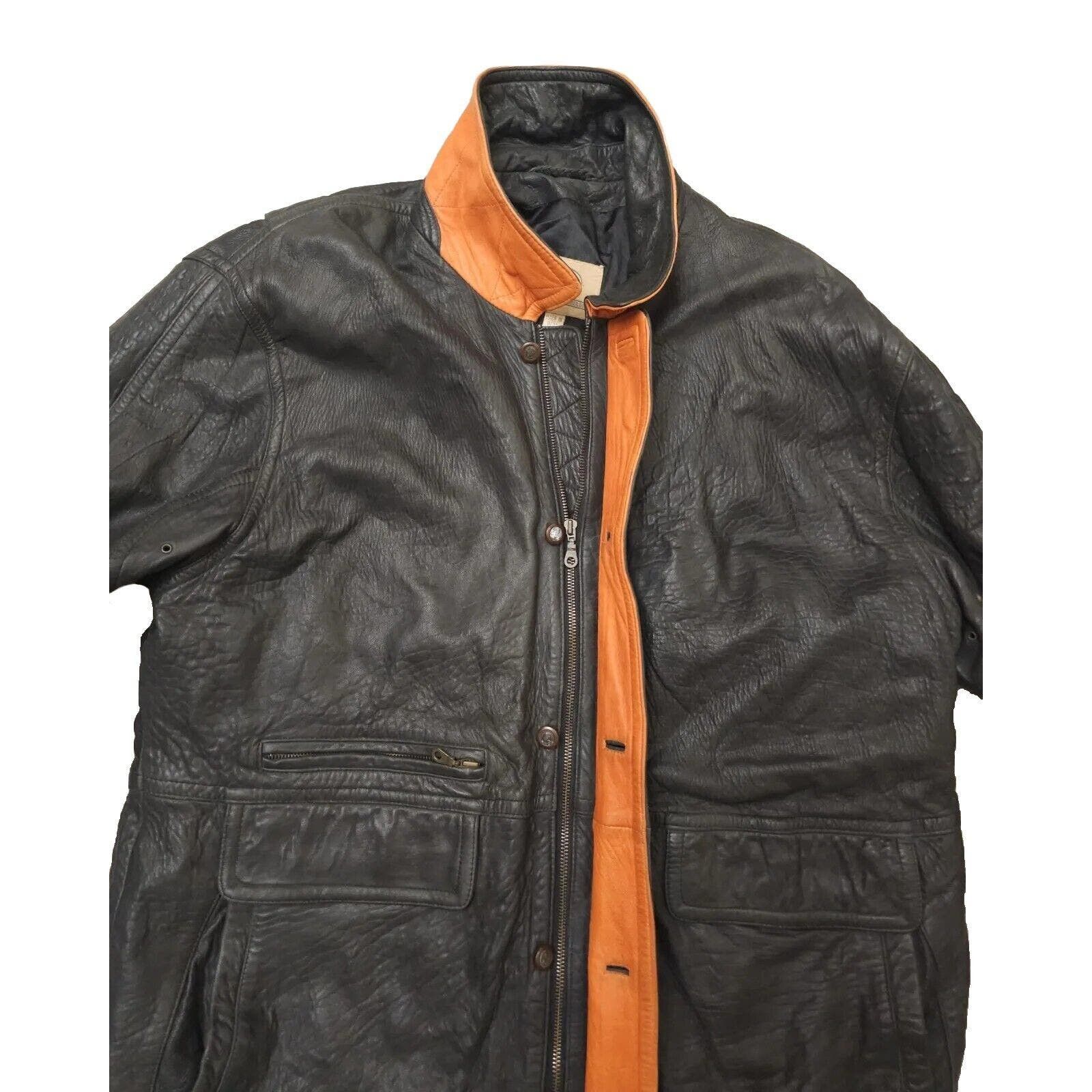 Vintage Georgetown Soft Leather Design Bomber Jacket Aviator