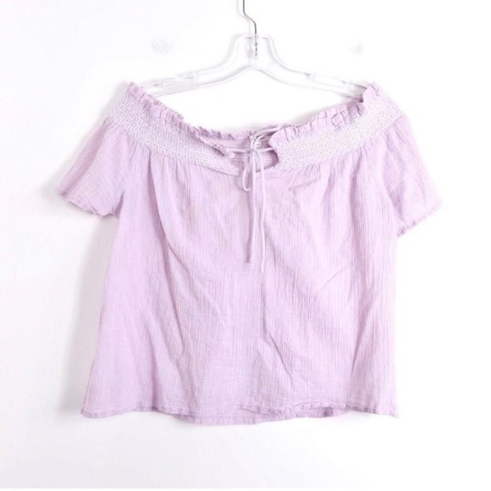 Designer Anthropologie En Creme Off the Shoulder 100% Cotton Top Size M / US 6-8 / IT 42-44 - 1 Thumbnail